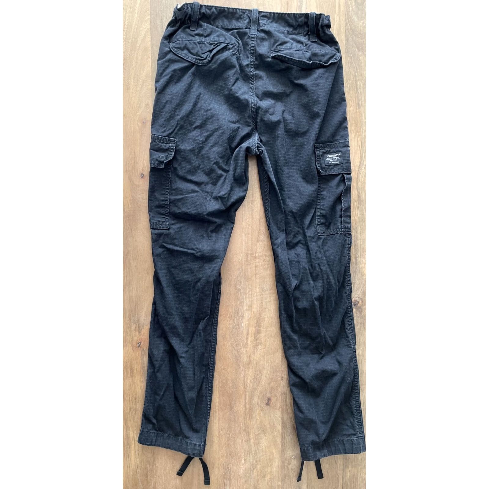 Carhartt VINTAGE Carhartt Work In Progress Cymbal Cargo Pants Womens 25x28 Black Straight Ripstop Size 42" / US 20 - 2 Thumbnail