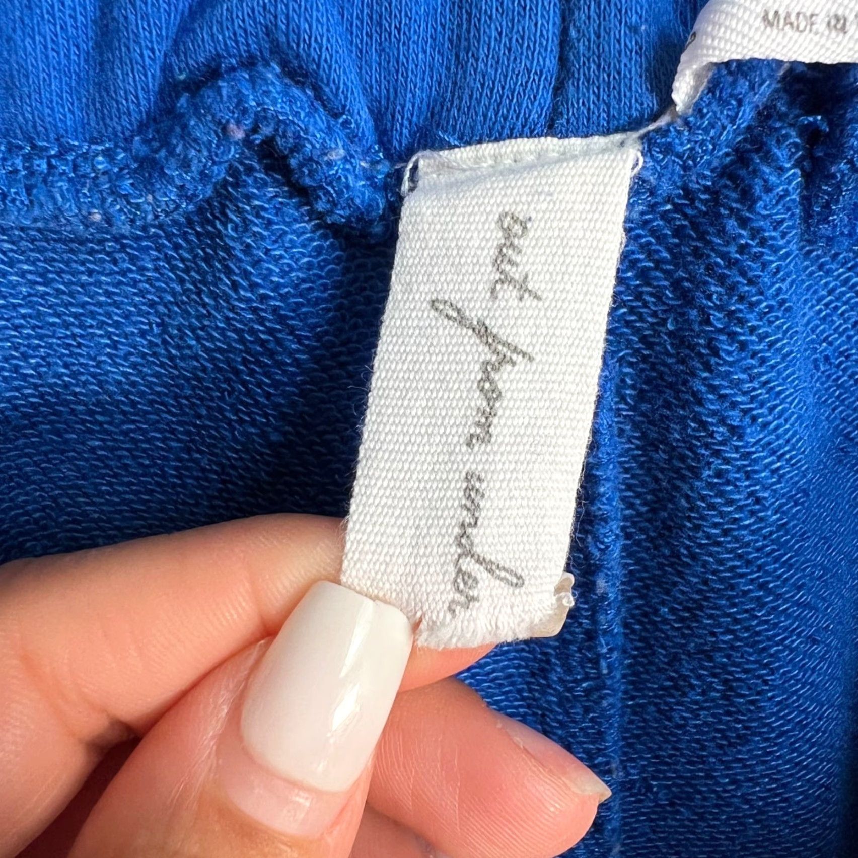 Vintage Out From Under Womens Blue Ruffle Waist Shorts Size Large Cotton Blend Size 36" / US 14 / IT 50 - 3 Thumbnail