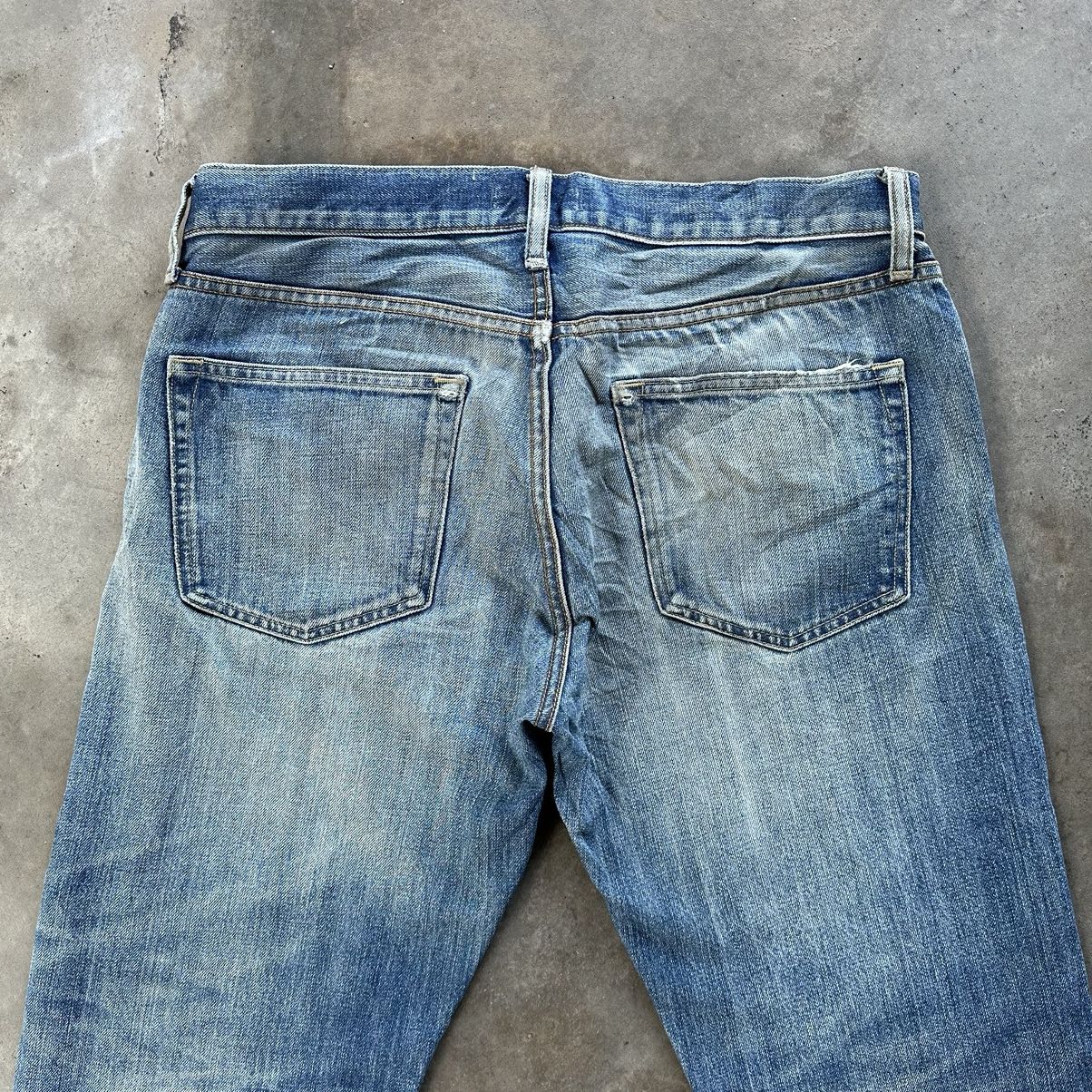 Japanese Brand Vintage Japanese Distressed Faded Denim Jean Pant W34 Size US 34 / EU 50 - 11 Thumbnail