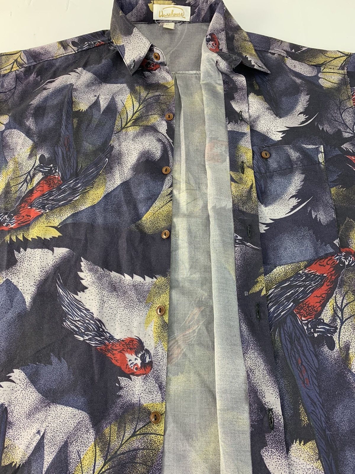 Japanese Brand 90s Warehouse Hawaii Button Up Shirt Parrot Bird Design Size US XL / EU 56 / 4 - 6 Thumbnail