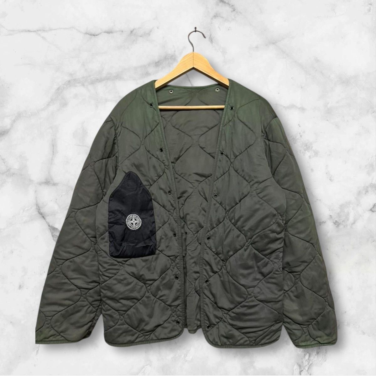 Stone Island Vintage🌟AW1997 Stone Island Raso Gommoto Quilted Innerjacket Size US M / EU 48-50 / 2 - 6 Thumbnail