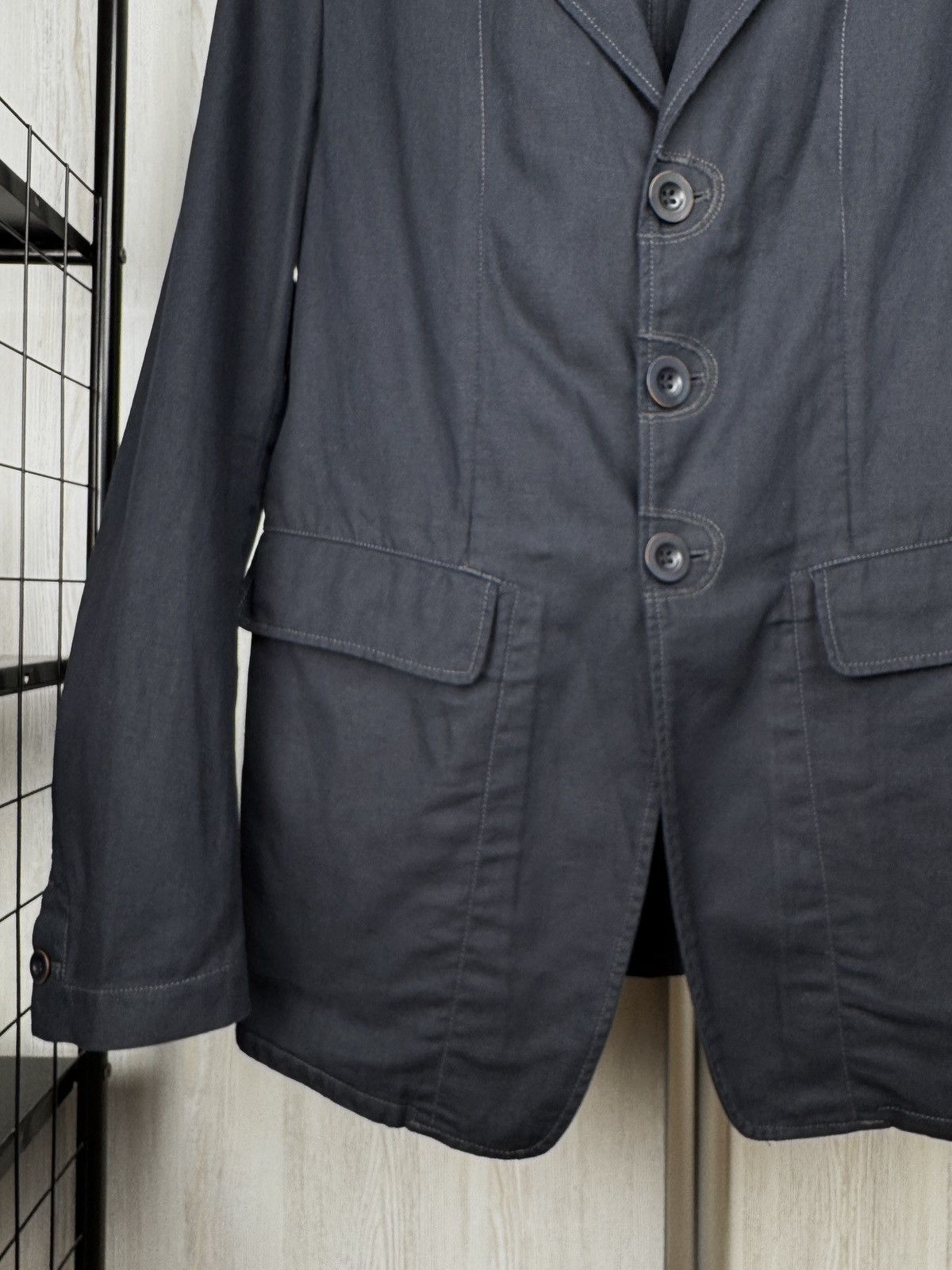Marithe + Francois Girbaud Marithe Francois Girbaud Linen Cotton Men Blazer Avant Garde Size 42R - 4 Thumbnail