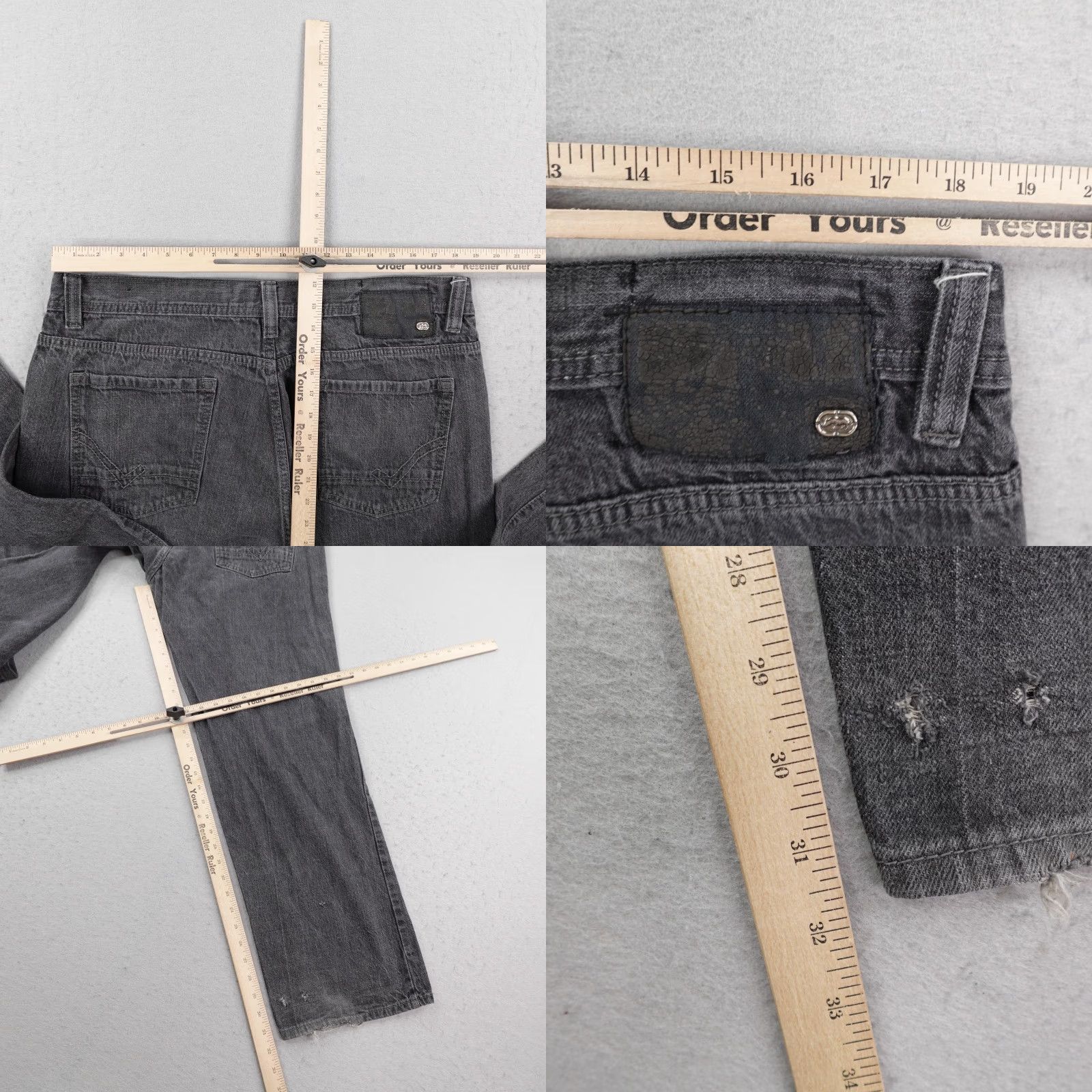 Ecko Unltd. VINTAGE Ecko Unltd. Jeans Mens 40x34 Gray Relaxed Fit Loose Baggy Denim Grunge Hip Hop Y2K Size US 40 / EU 56 - 8 Thumbnail