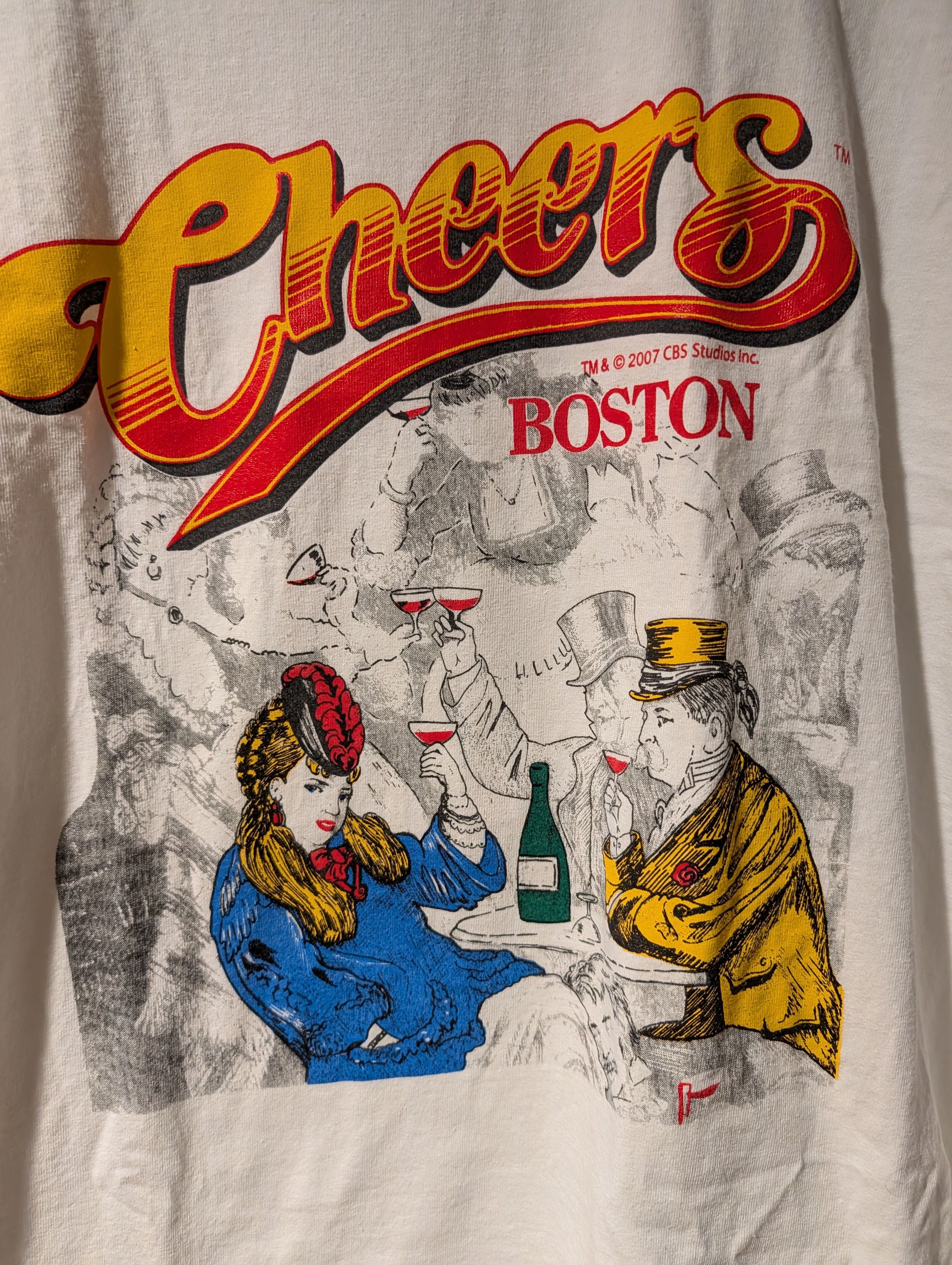 Gildan Vintage 2007 Cheers Boston CBS Studios TV Show T-Shirt Size US XL / EU 56 / 4 - 2 Thumbnail