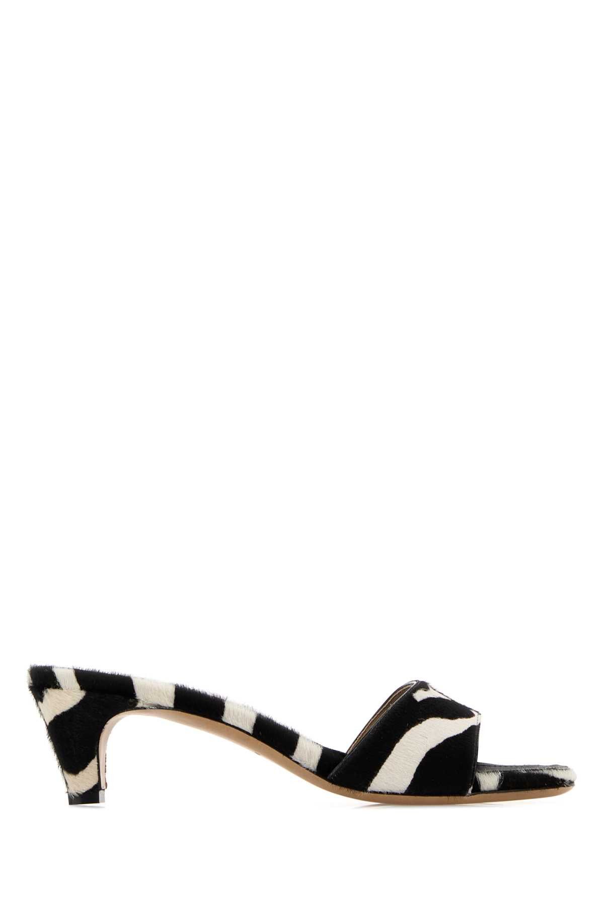 Salvatore Ferragamo Printed Calf Hair Tatiana 40 Mules Size US 7 / IT 37 - 1 Thumbnail
