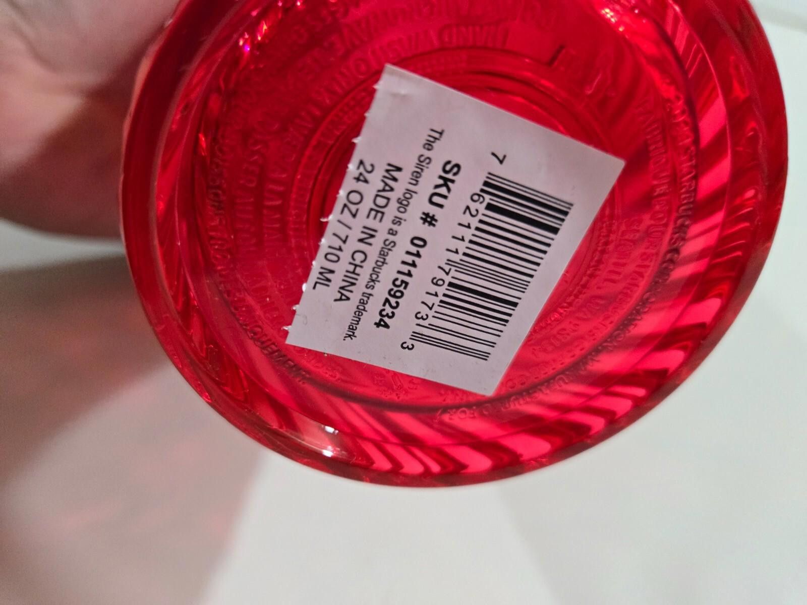 Designer Starbucks Christmas Red Tumbler Swirl 2024 Straw 24 oz NEW Size ONE SIZE - 4 Thumbnail