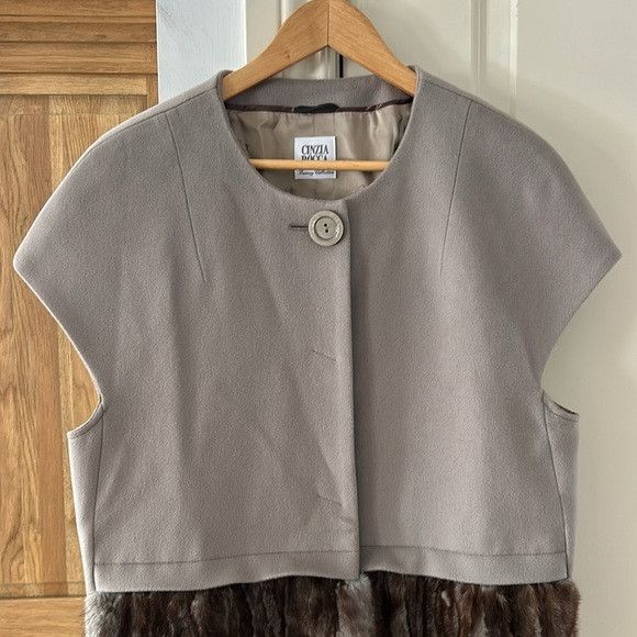 Cinzia Rocca CINZIA ROCCA mink fur wool women’s vest made in Italy us 8 Size M / US 6-8 / IT 42-44 - 2 Thumbnail