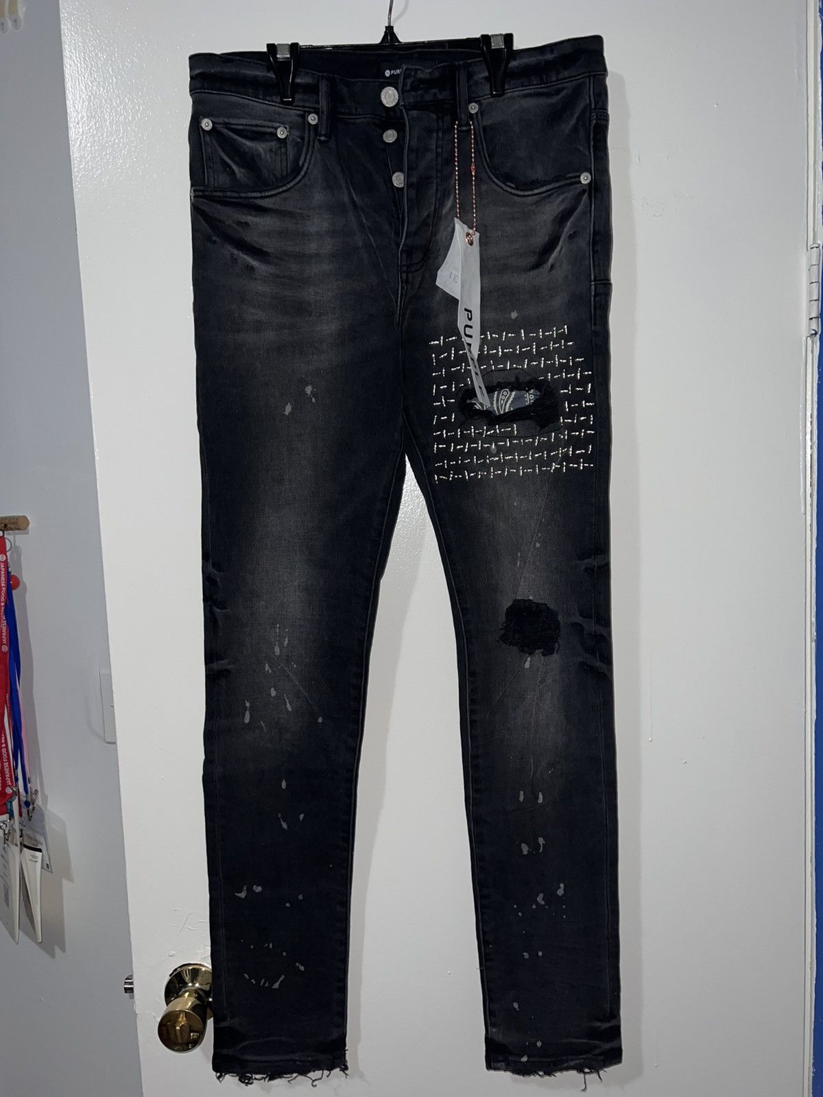 Black Purple Brand Jeans