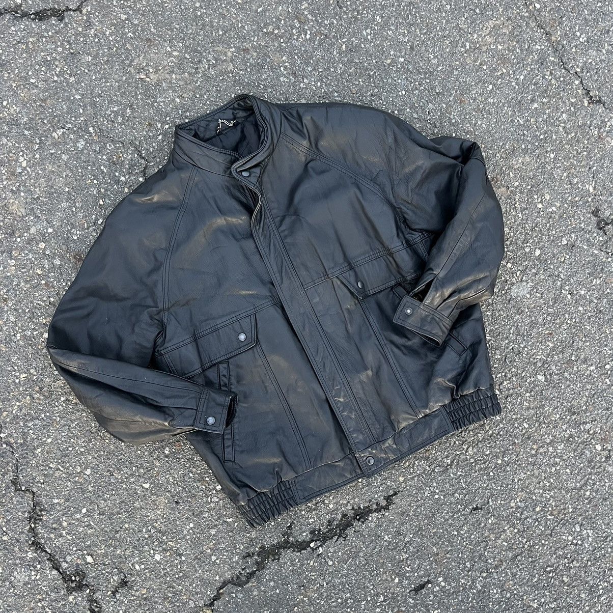 Vintage Gipsy Vintage 90s Real Leather Jacket Biker Black Size US L / EU 52-54 / 3 - 2 Thumbnail