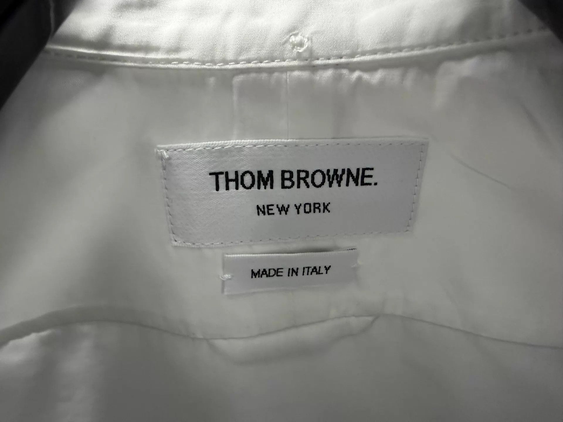 Thom Browne Thom Browne Women's 3-Color Placket White Poplin Shirt Size M / US 6-8 / IT 42-44 - 3 Thumbnail