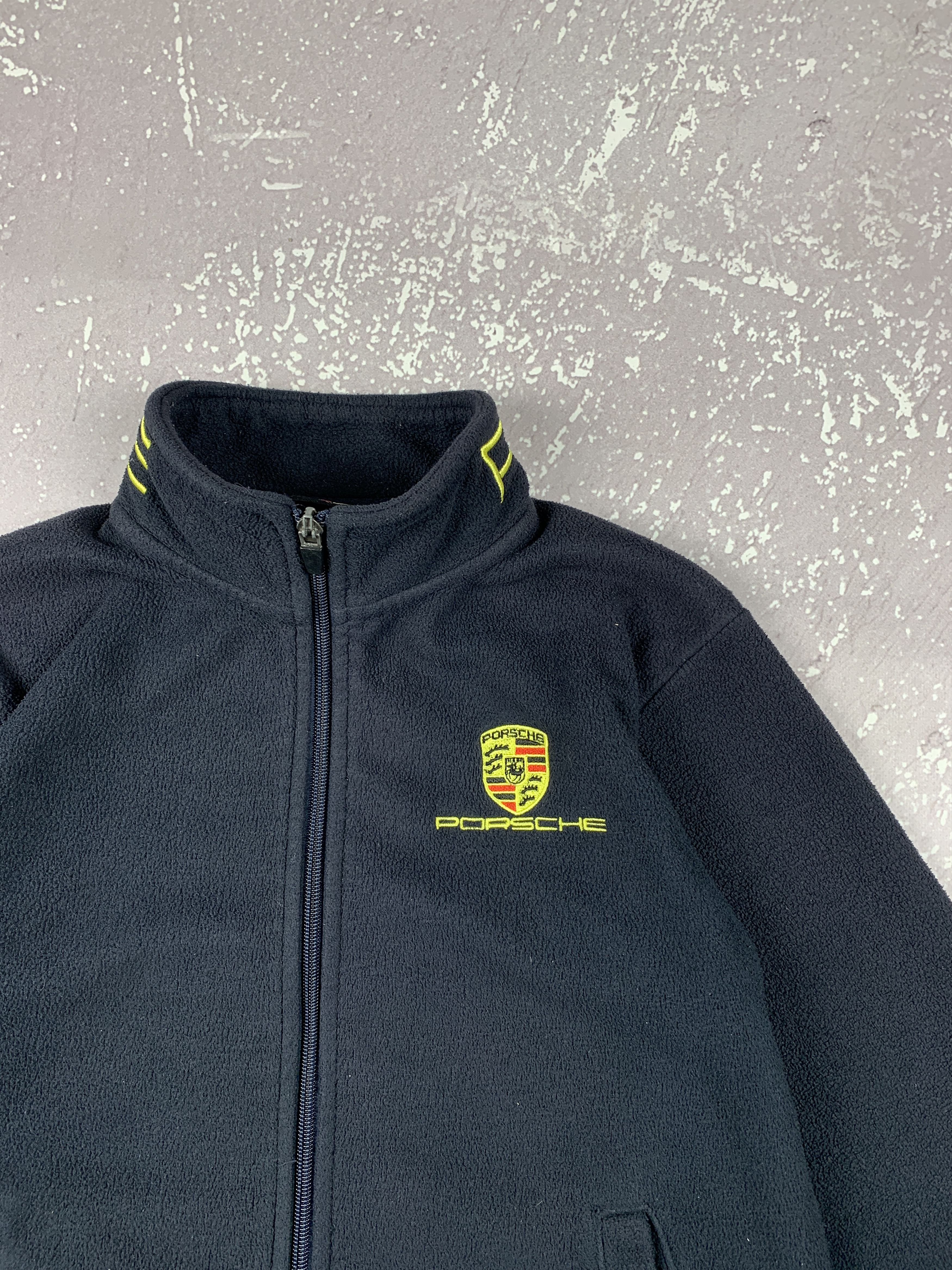 Porsche Design Vintage Porsche Logo Fleece Full Zip Jacket Kids Youth Size US XXS / EU 40 - 5 Thumbnail