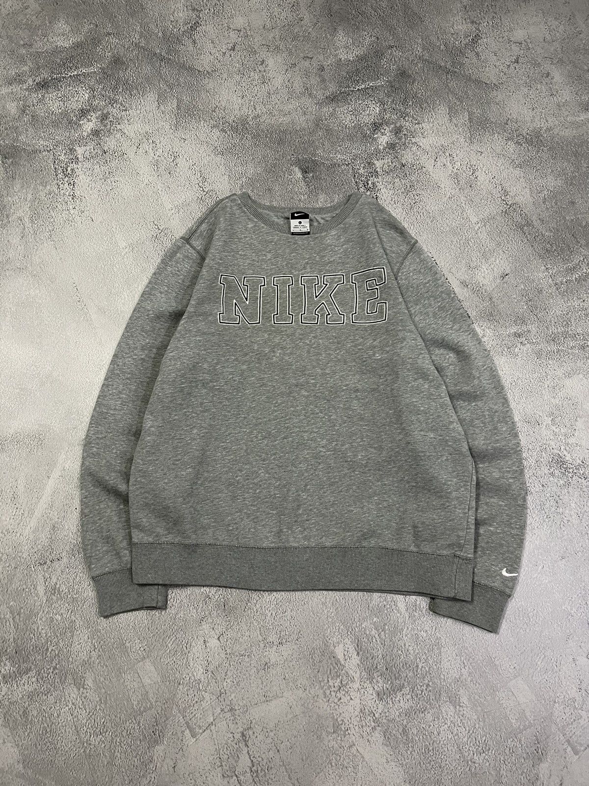 Nike × Vintage Vintage Y2k Nike 🩶 Spellout Big Logo Sweatshirt 00’s Size US L / EU 52-54 / 3 - 2 Thumbnail