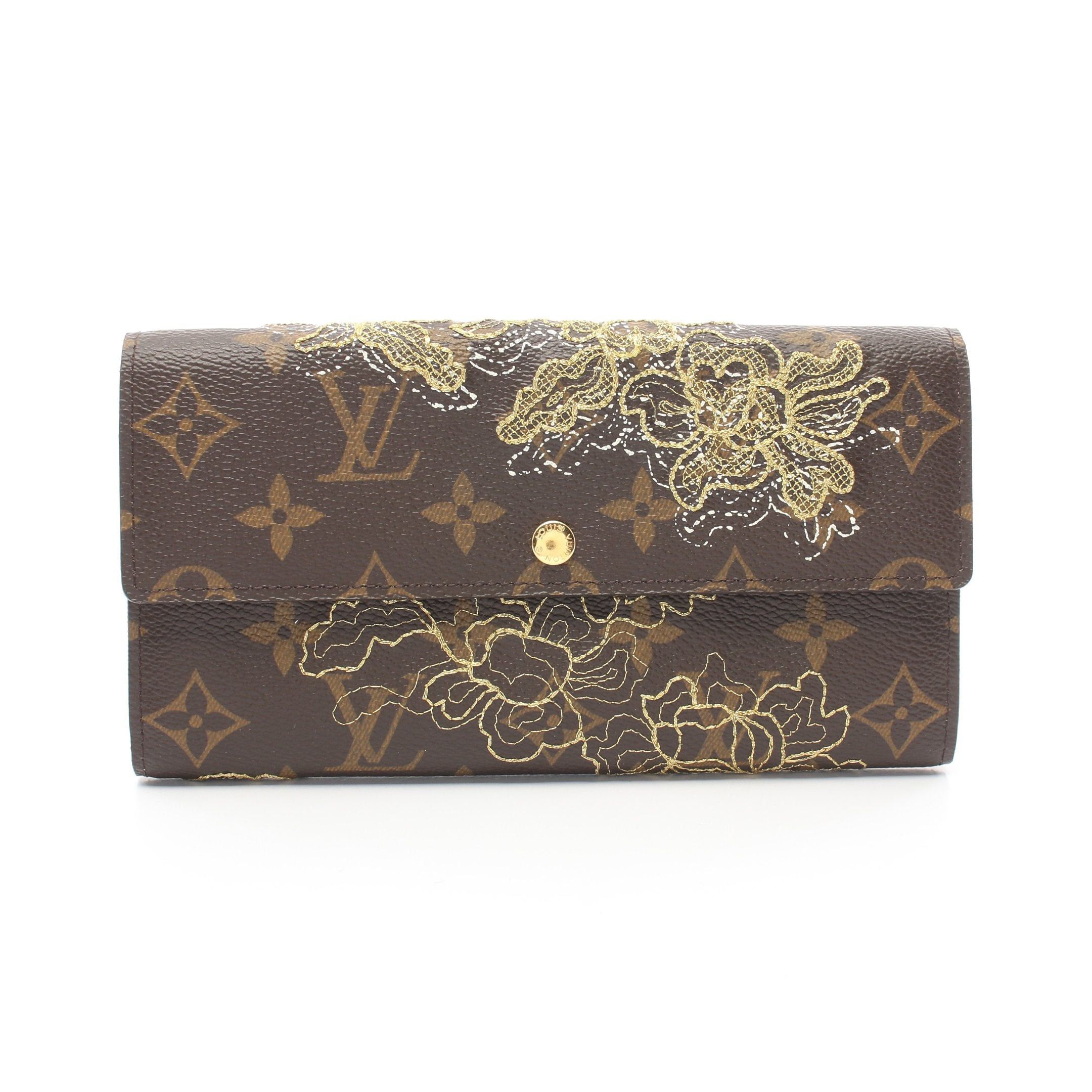 Louis Vuitton Louis Vuitton Portefeuil Sara Monogram Dantel Bi-Fold Long Wallet Brown Size ONE SIZE - 1 Thumbnail