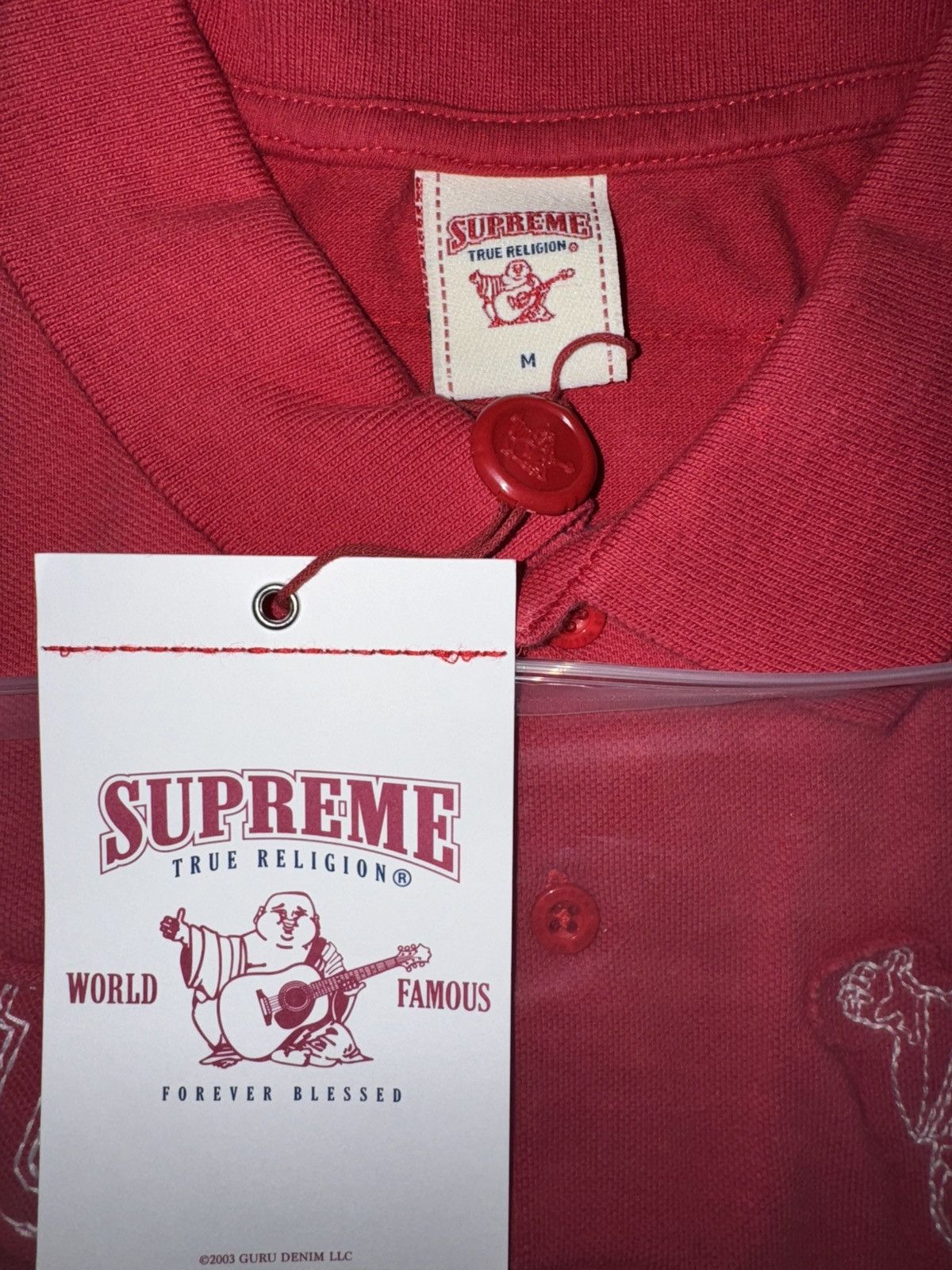 Supreme × True Religion Supreme X True Religon Red Washed Polo Size US M / EU 48-50 / 2 - 4 Thumbnail