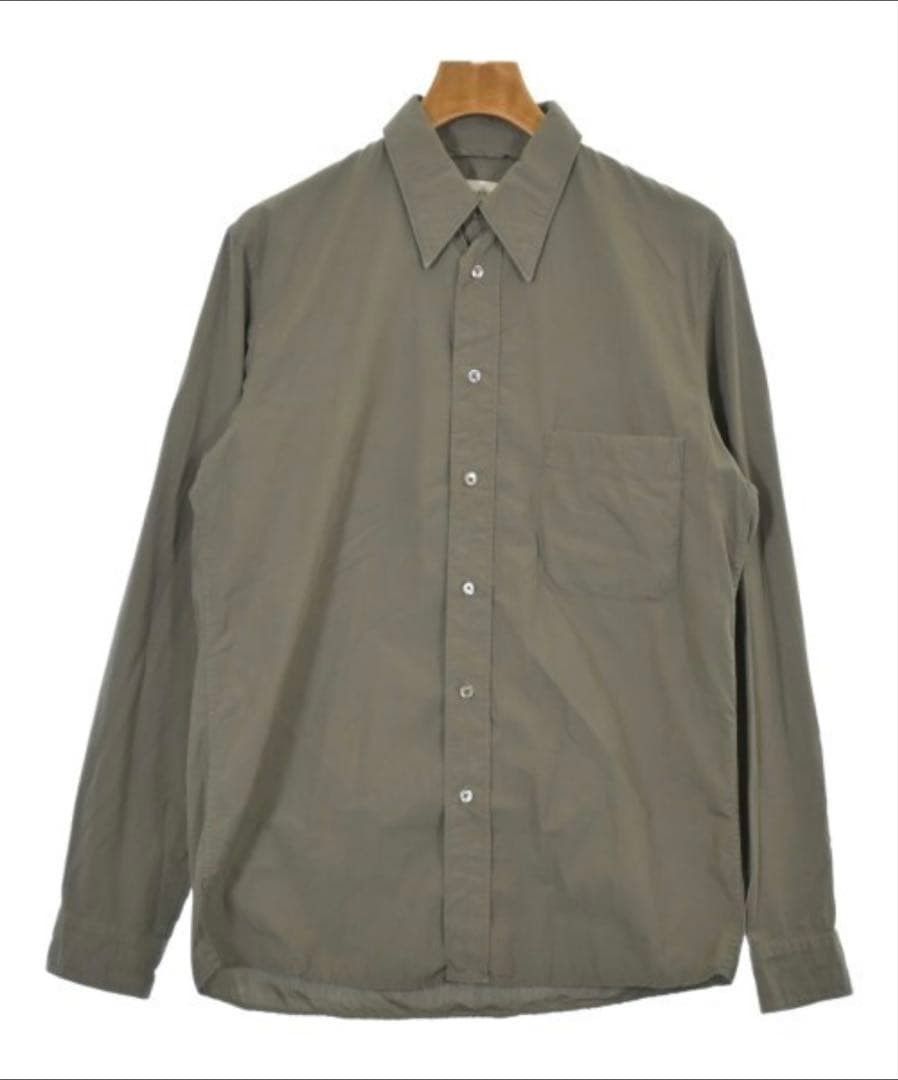 LEMAIRE 2021SS Button Up Long Sleeve Shirt Gray M
