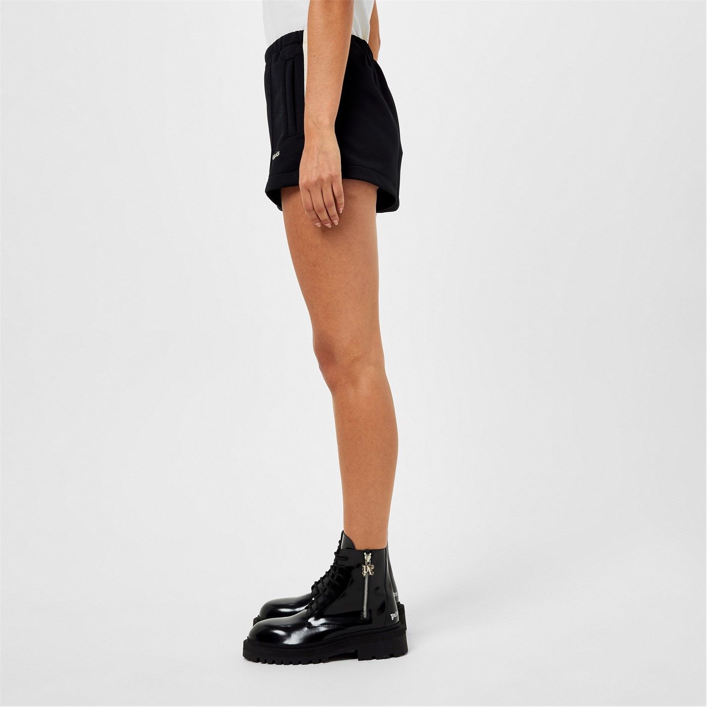 Palm Angels o1g2r1mq0325 Track Hot Short in Black & White Size 31" - 4 Thumbnail