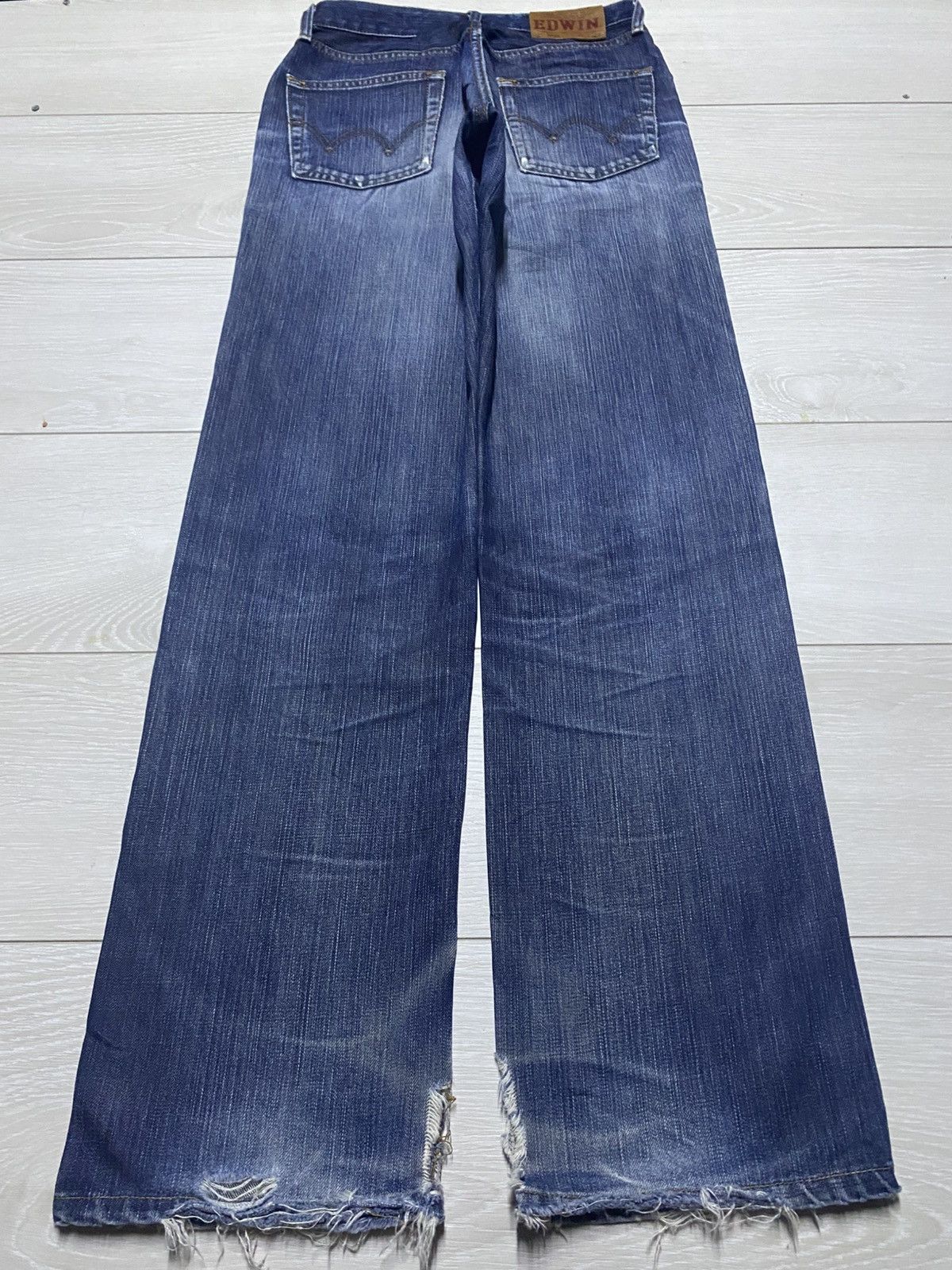 Edwin Vintage Edwin 503 Faded Wash Distressed Jeans Size US 27 - 2 Thumbnail