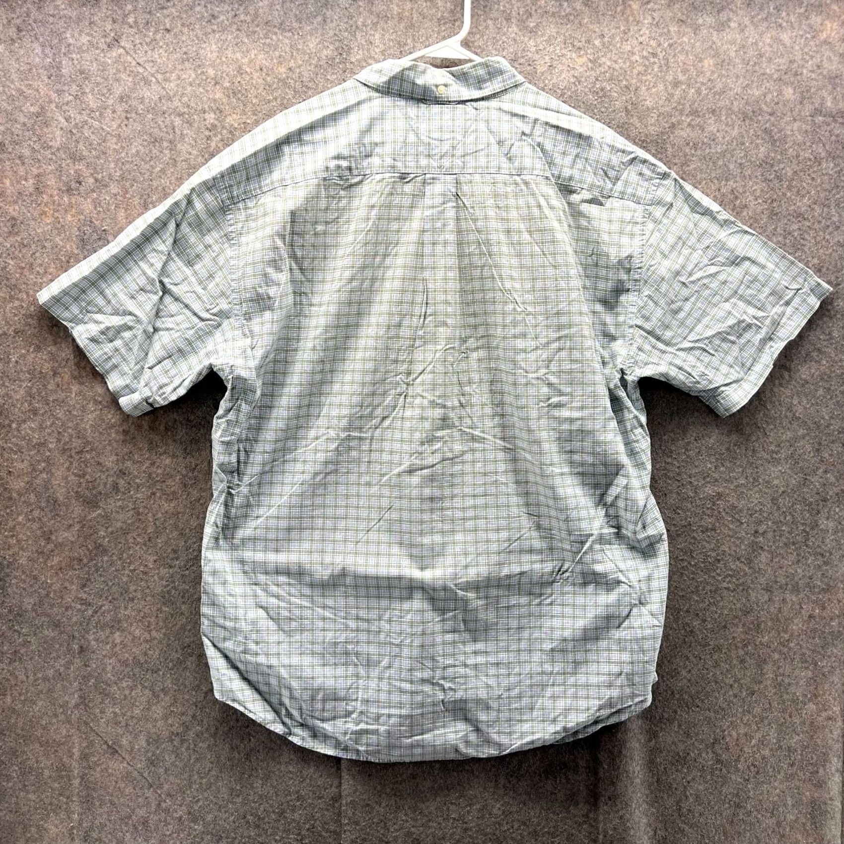 Tommy Hilfiger VINTAGE Tommy Hilfiger Shirt Mens XL Green Blue Plaid Button-Down Short Sleeve 90s Size US XL / EU 56 / 4 - 2 Thumbnail