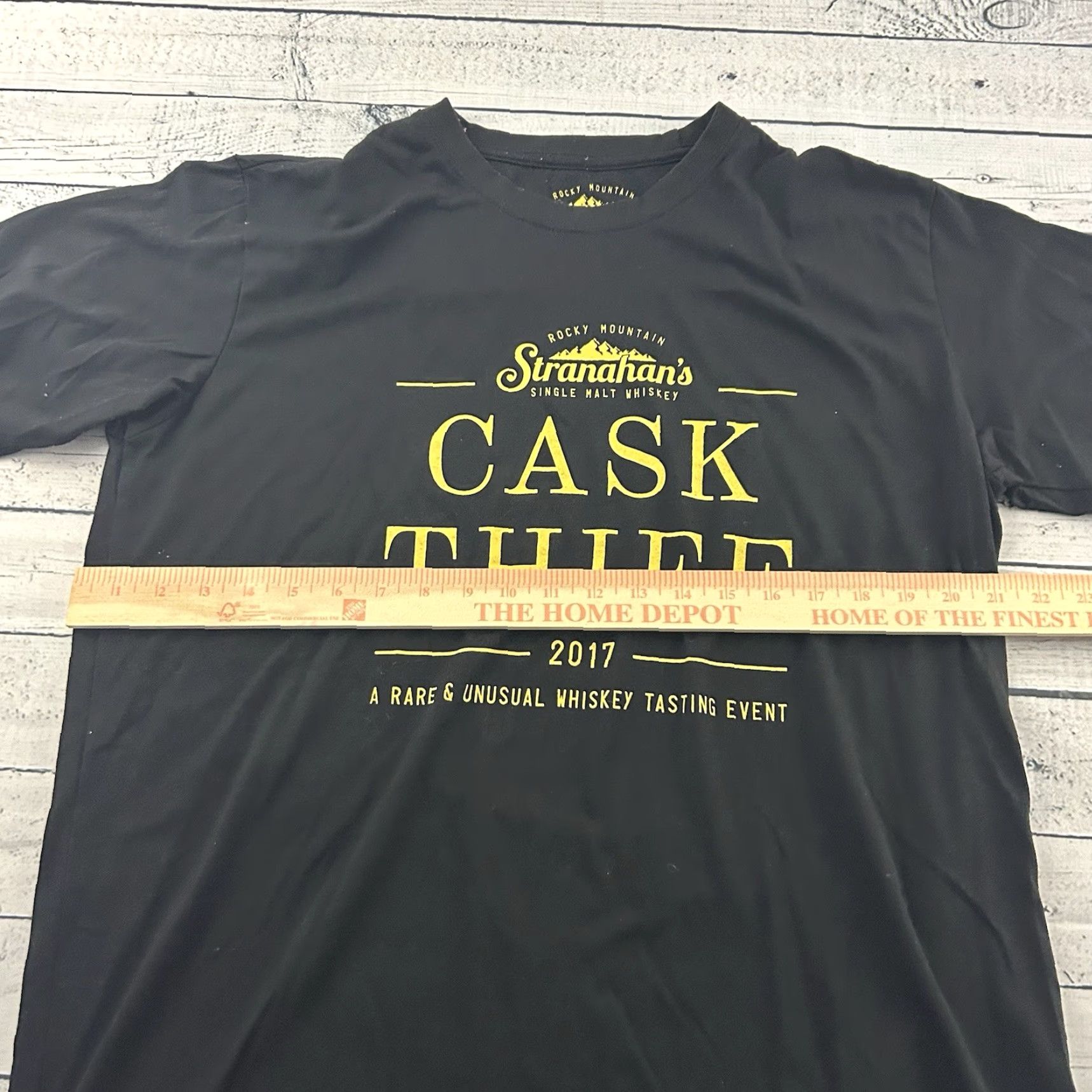 Vintage Stranahan's Whiskey Cask Thief 2017 Short Sleeve T Shirt Men's XL Black Size US XL / EU 56 / 4 - 4 Thumbnail