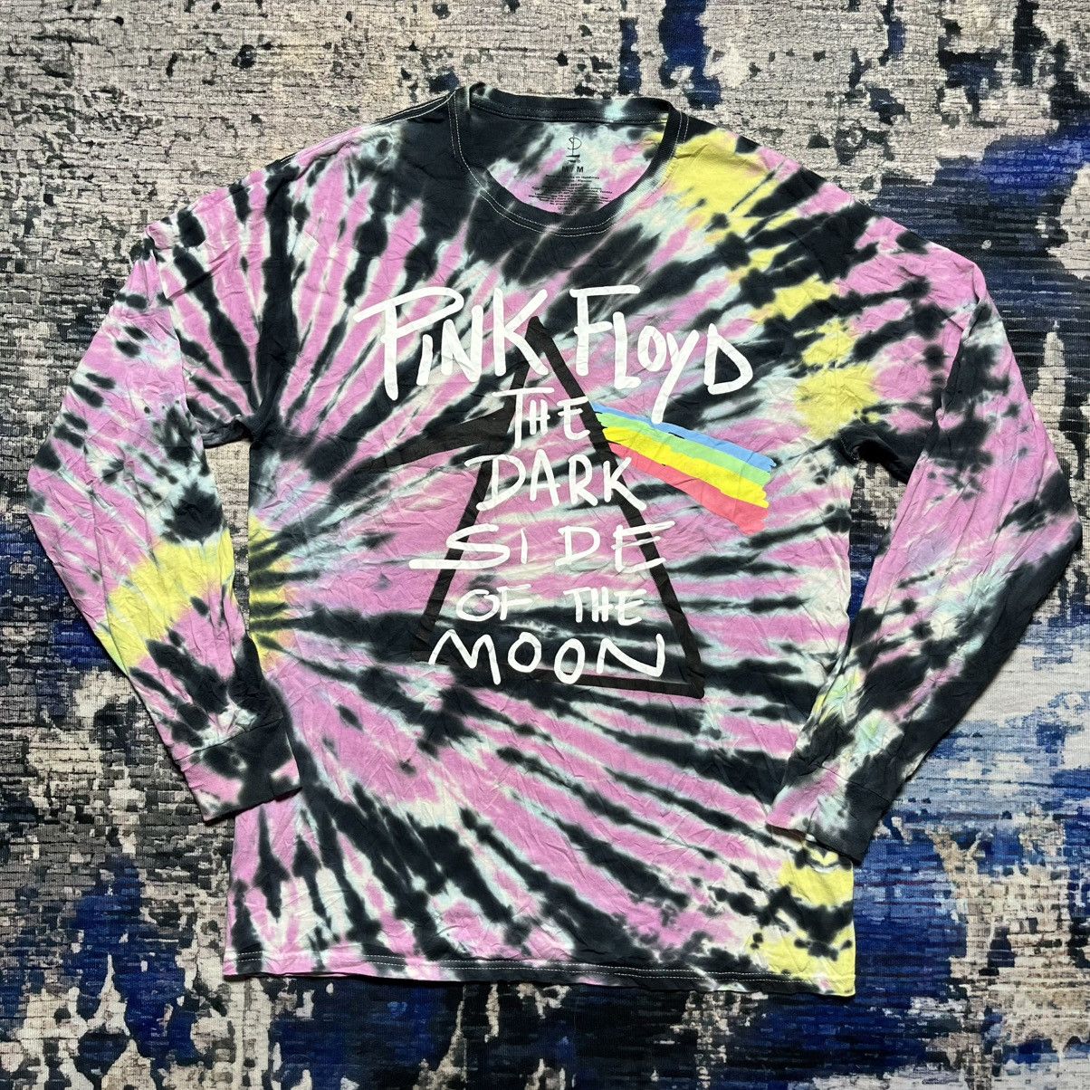 🔥Pink Floyd Bleach Tye Dye Long Sleeve Tee