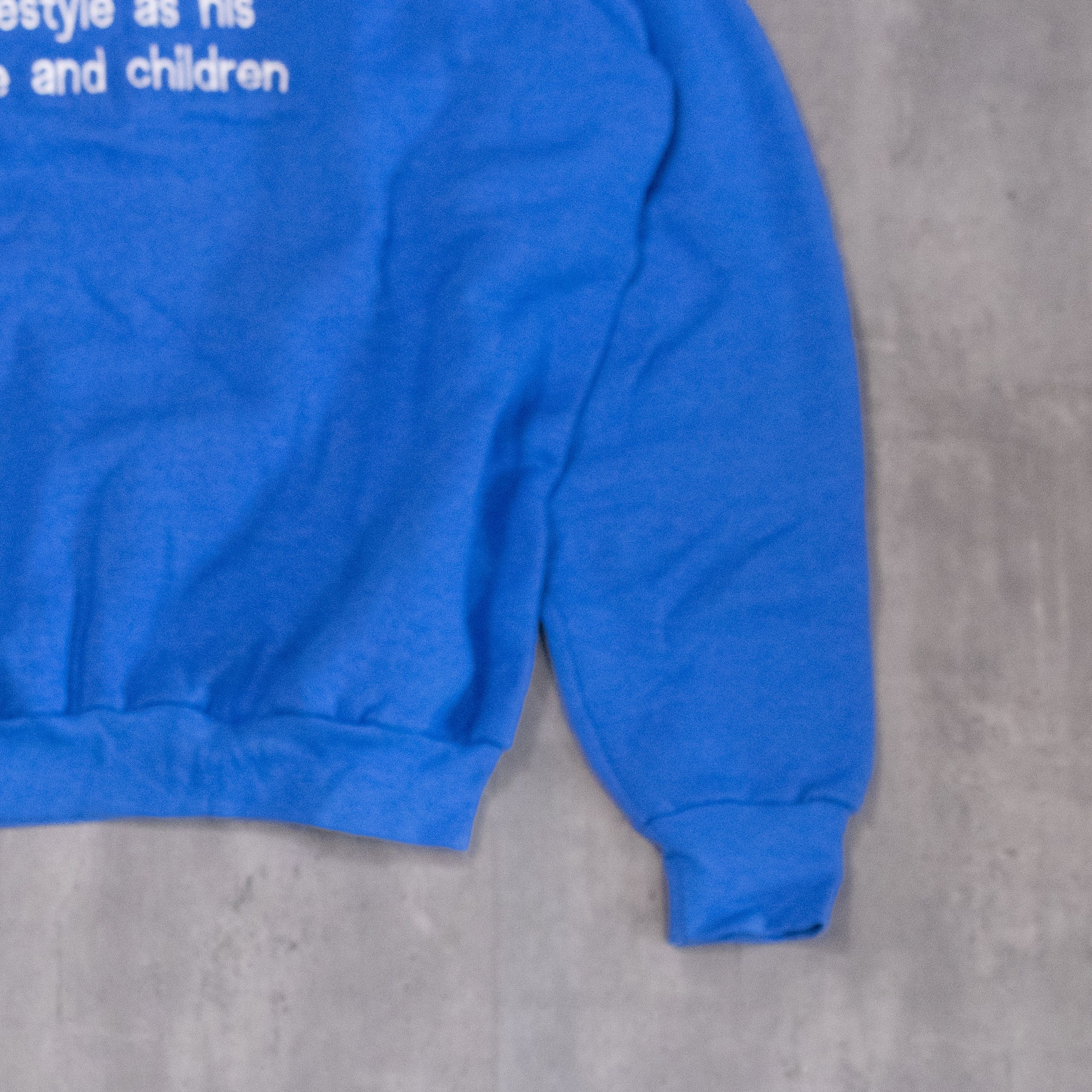 Fruit Of The Loom × Vintage Vintage 1990’s Dad’s Goal’s Raglan Blue Crewneck Sweater Size US L / EU 52-54 / 3 - 5 Thumbnail