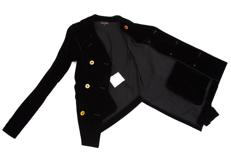 Comme des Garcons Comme des Garcons Retro black velvet diagonal placket butt Size M / US 6-8 / IT 42-44 - 7 Thumbnail