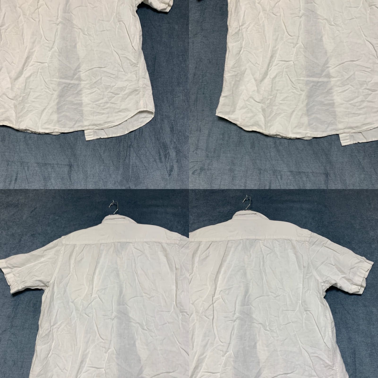 Old Navy Old Navy Button-Up Twill Shirt Mens Large Tall White Regular Fit Short Sleeve Size US L / EU 52-54 / 3 - 9 Thumbnail