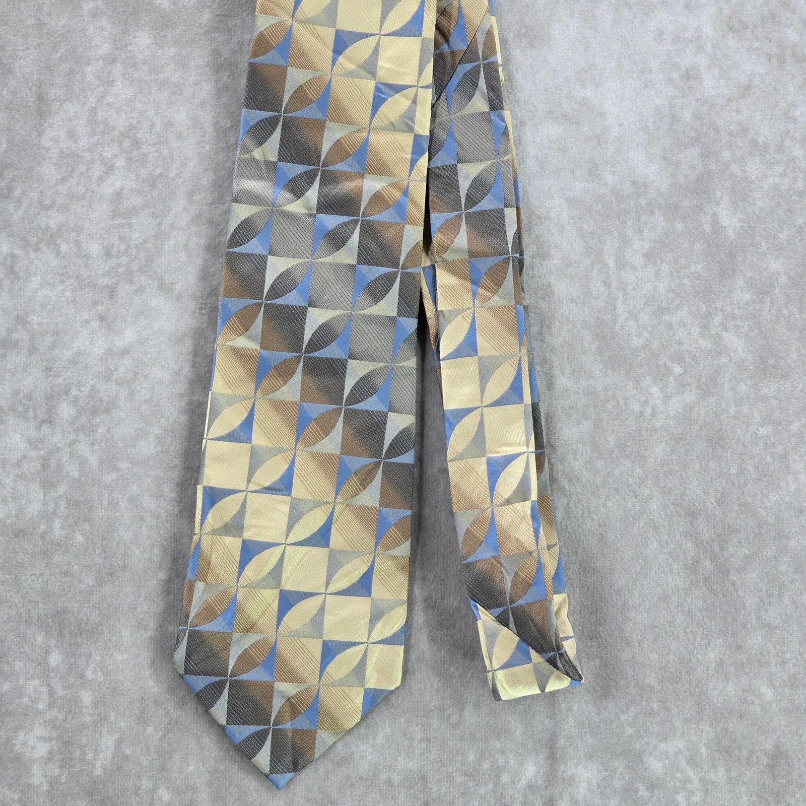 Arrow Arrow Gray Blue Gold Geometric 100% Silk Men's Neck Tie NWOT Size 30 - 2 Thumbnail