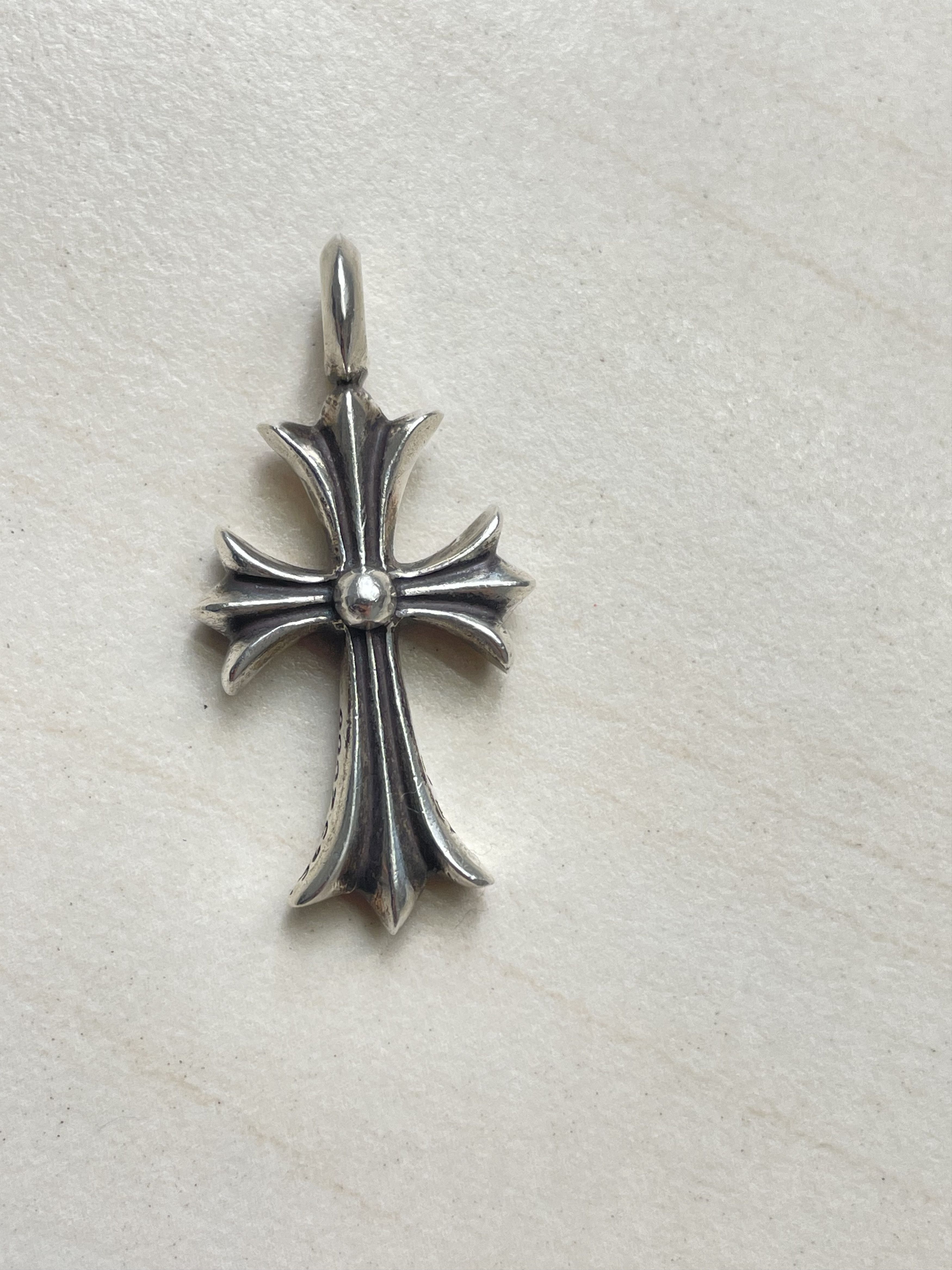 Chrome Hearts Chrome Hearts Silver Black Diamonds Tiny Cross Charm Pendant Size ONE SIZE - 6 Thumbnail