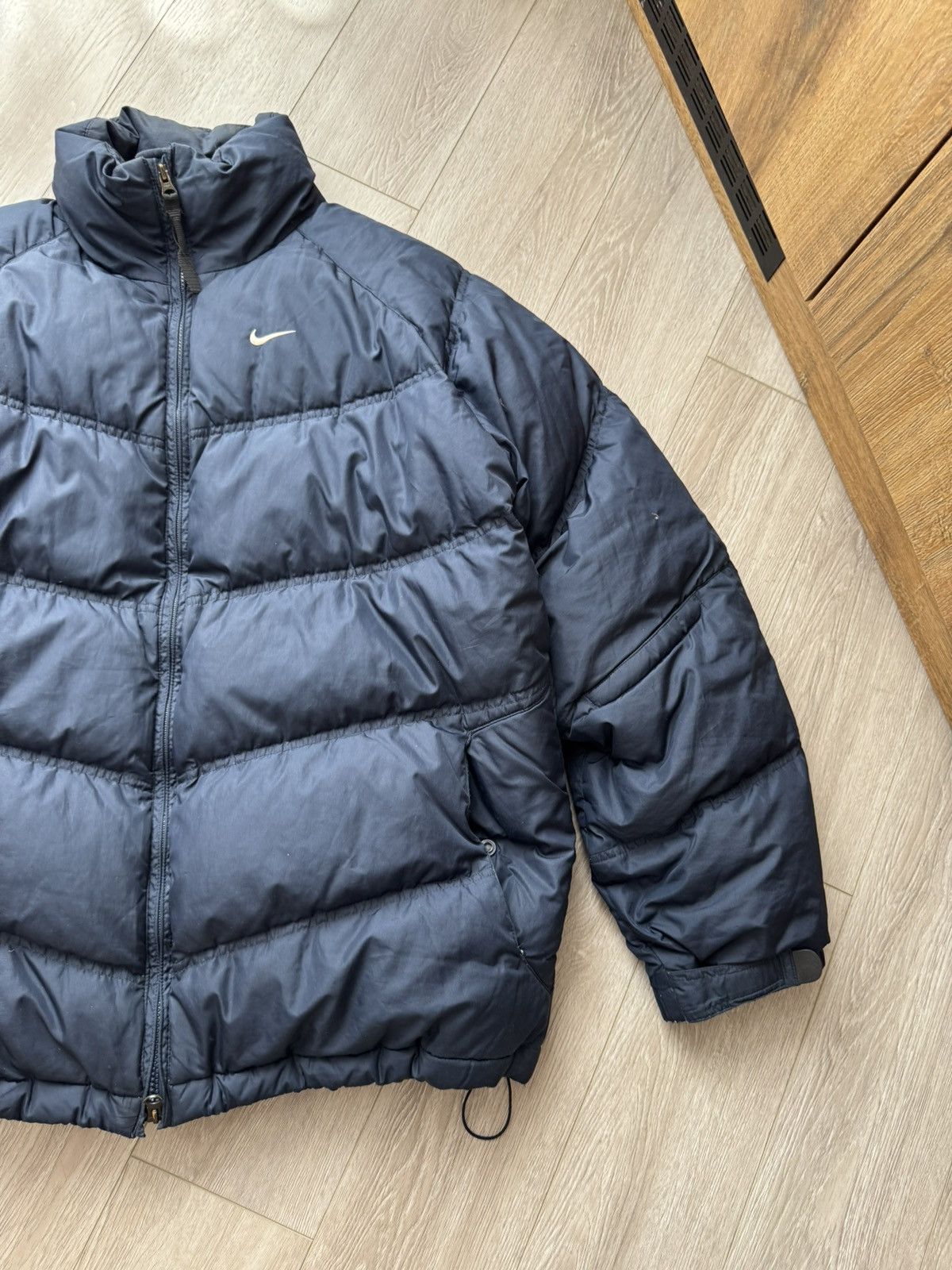 Nike Vintage Nike Puffer Jacket 00s Mini Swoosh Y2K Rap Size US L / EU 52-54 / 3 - 3 Thumbnail