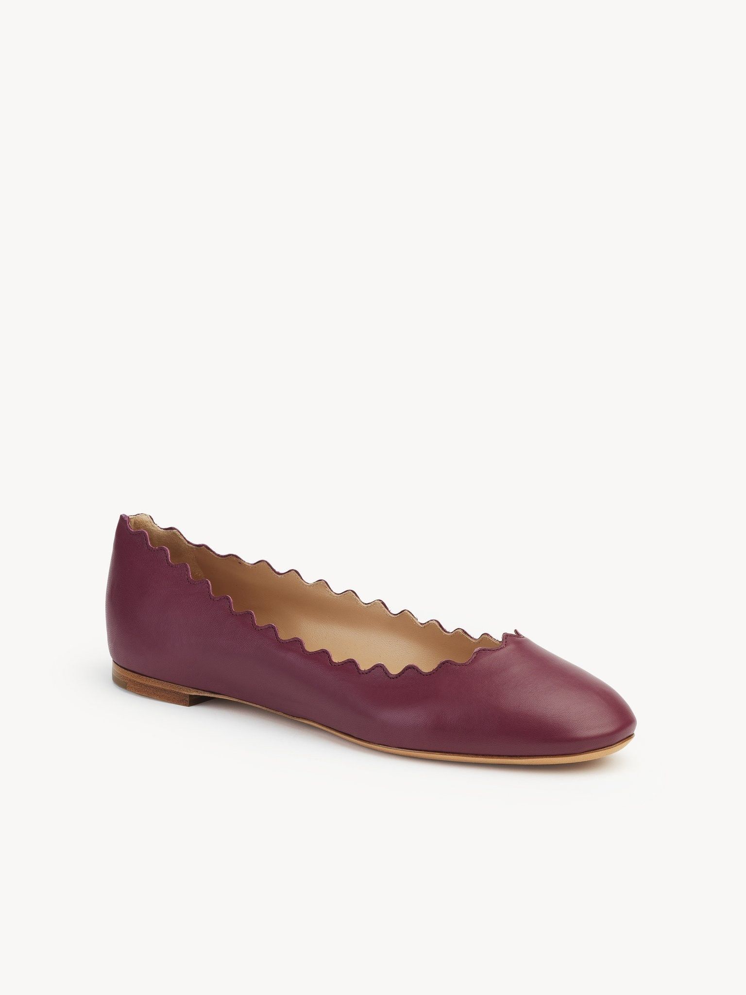 Chloe oc11z0525 Lauren Ballet Flats in Dark Ruby Size US 7 / IT 37 - 2 Thumbnail