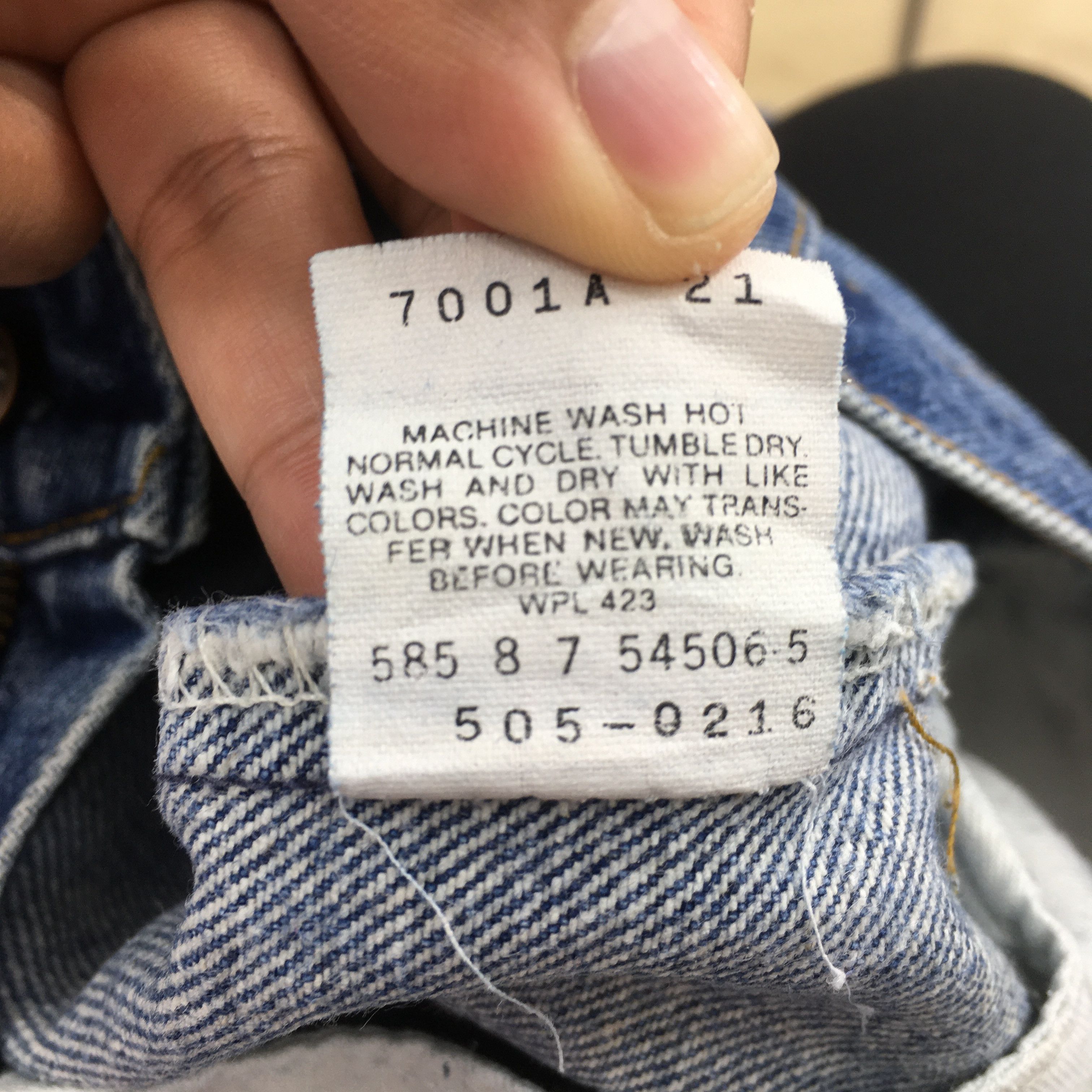 Levi's Size 31x30 Vintage 80s Levi's 505 Faded Blue Jeans S573 Size US 31 - 14 Thumbnail