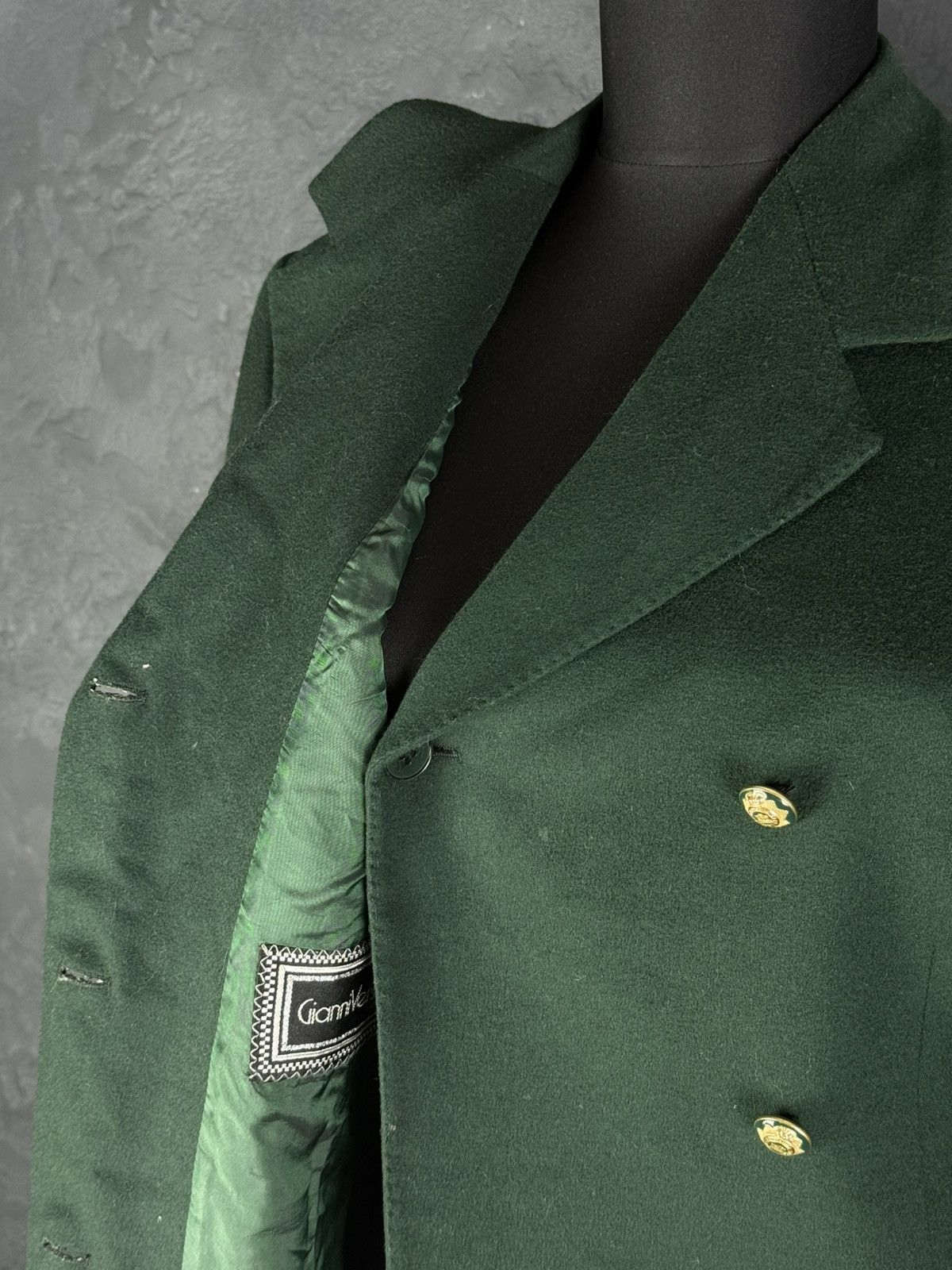Versace Vintage Gianni Versace Double-Breasted Wool Coat Jacket Size M / US 6-8 / IT 42-44 - 13 Thumbnail