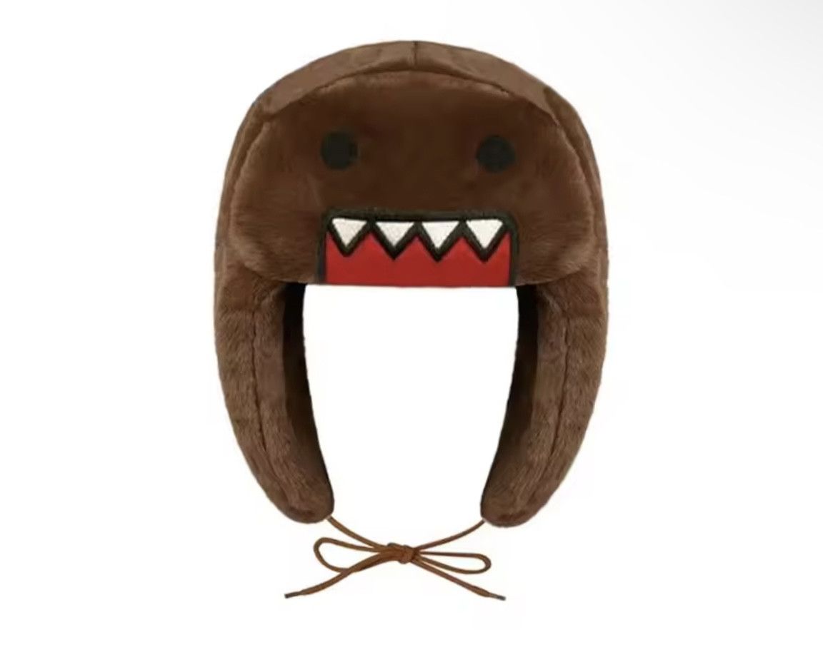 Japanese Brand Y2K Brown Domo Bear Kun Ushanka Autumn Winter Warm Hat Size ONE SIZE - 1 Thumbnail