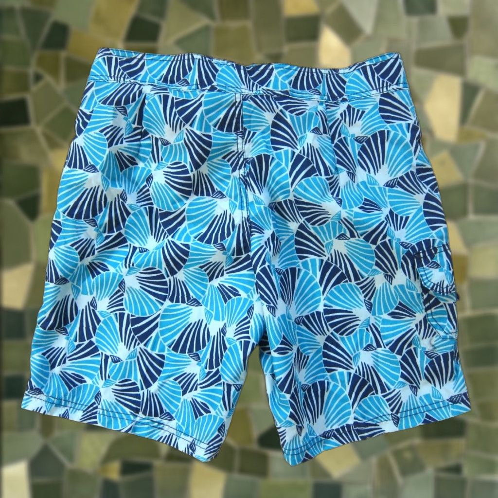 Vintage Kanu Surf Blue Floral Geometric Pocket Lightweight Swim Board Short Women 6 Size 28" / US 6 / IT 42 - 1 Thumbnail