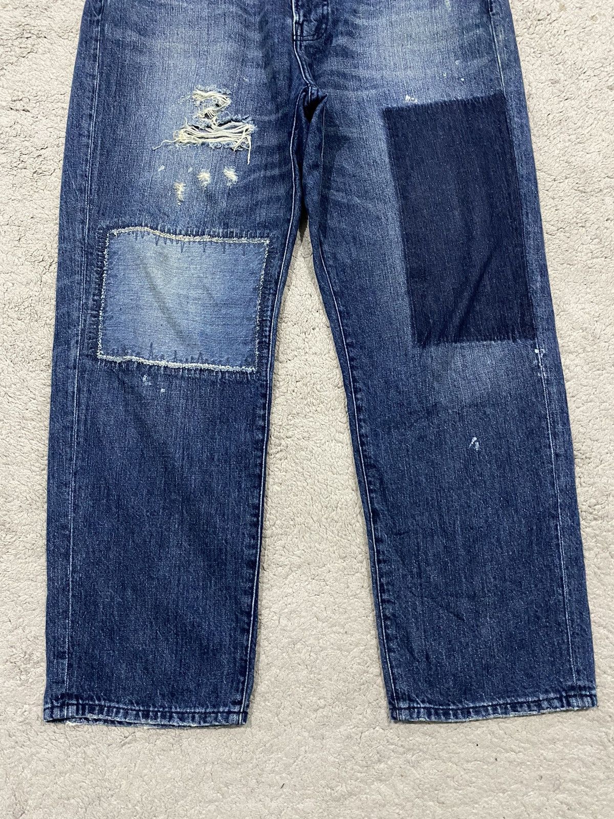 Kapital Global work Patchwork Distressed Style Size US 35 - 5 Thumbnail