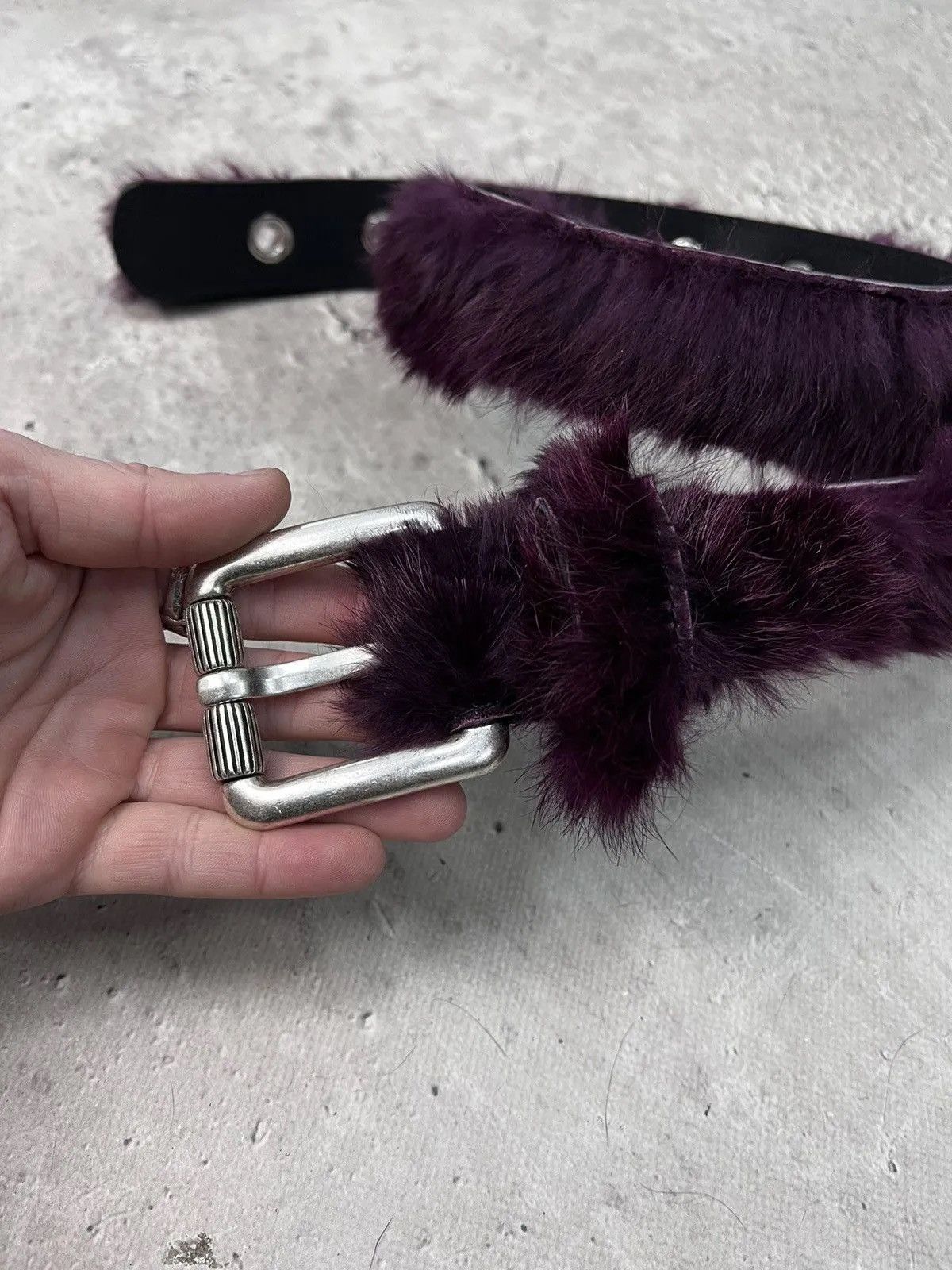 Other Vintage real fur Prada style hype belt leather japanese y2k Size ONE SIZE - 7 Thumbnail