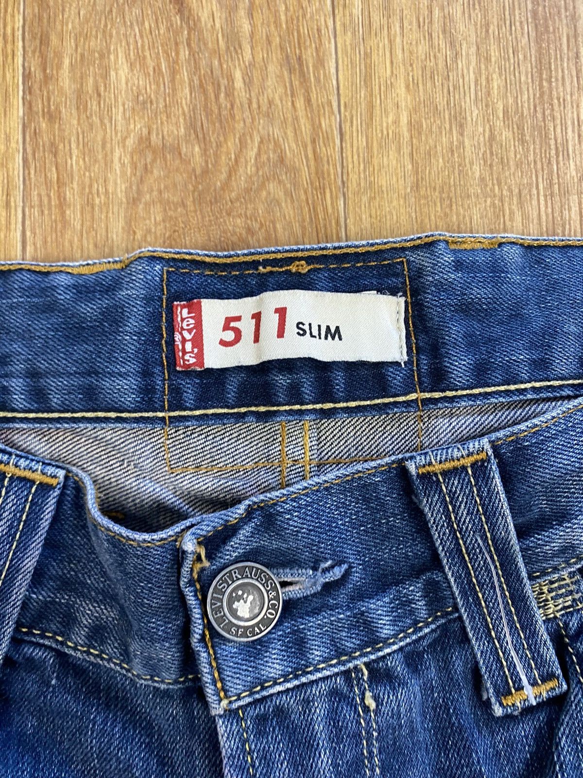 Levi's Levi’s 511 Buckle Back Works style Faded Denim Jeans W34 L32 Size US 34 / EU 50 - 8 Thumbnail
