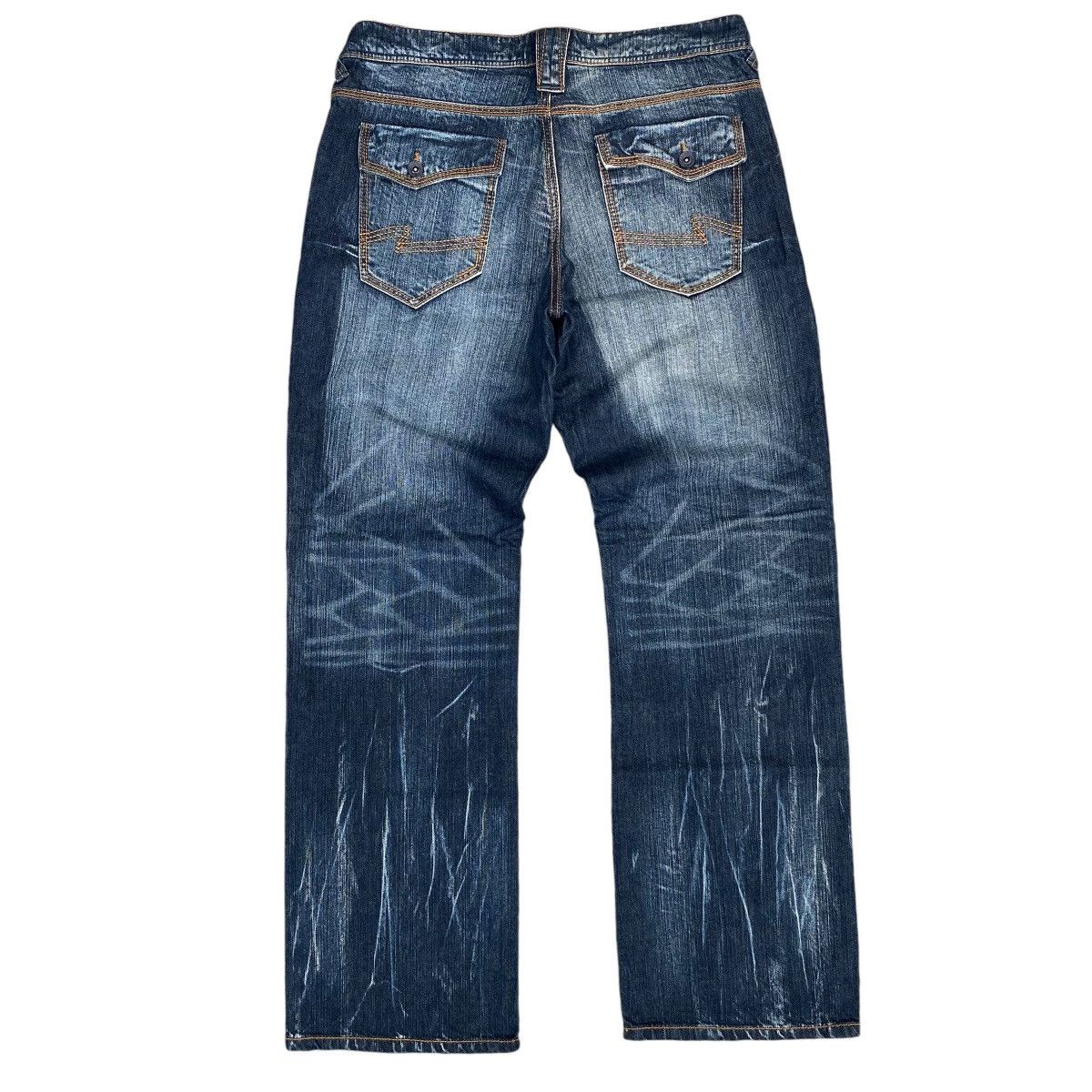 Japanese Brand Japan Daily Topics Rooted Lightning ⚡️ Denim Jeans Size US 34 / EU 50 - 7 Thumbnail