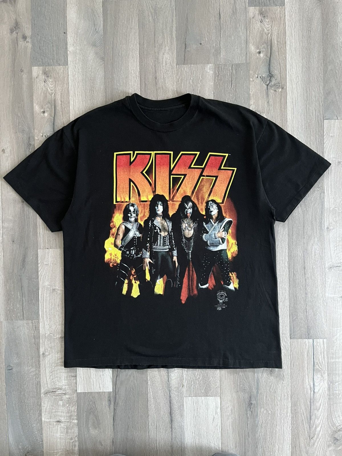 KISS 1996 Kiss Army Flames Band Tee Size US XL / EU 56 / 4 - 1 Thumbnail