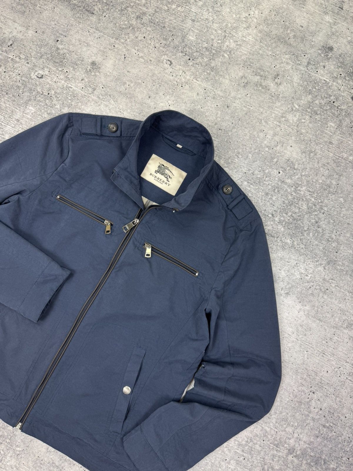 Burberry Burberry London Blue Nylon Jacket Multipocket Bomber Men L Size US L / EU 52-54 / 3 - 5 Thumbnail