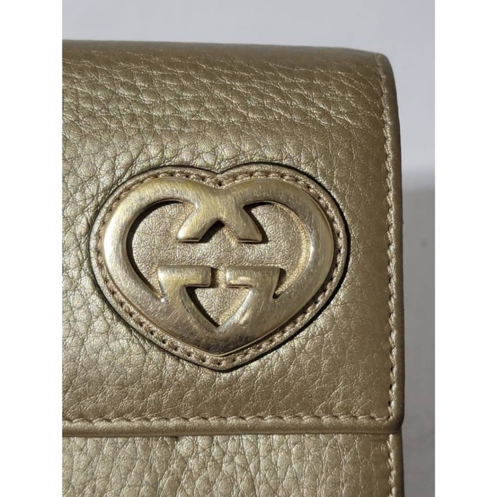 Gucci Authentic Gucci Lovely Heart Wallet Gold Size ONE SIZE - 4 Thumbnail