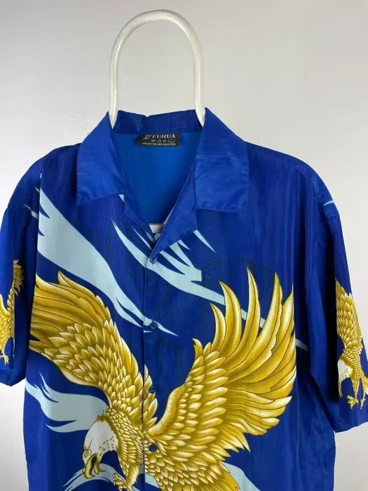 Japanese Brand Fuhua shirt eagle Hawaii shirt Japanese American vintage Size US L / EU 52-54 / 3 - 2 Thumbnail