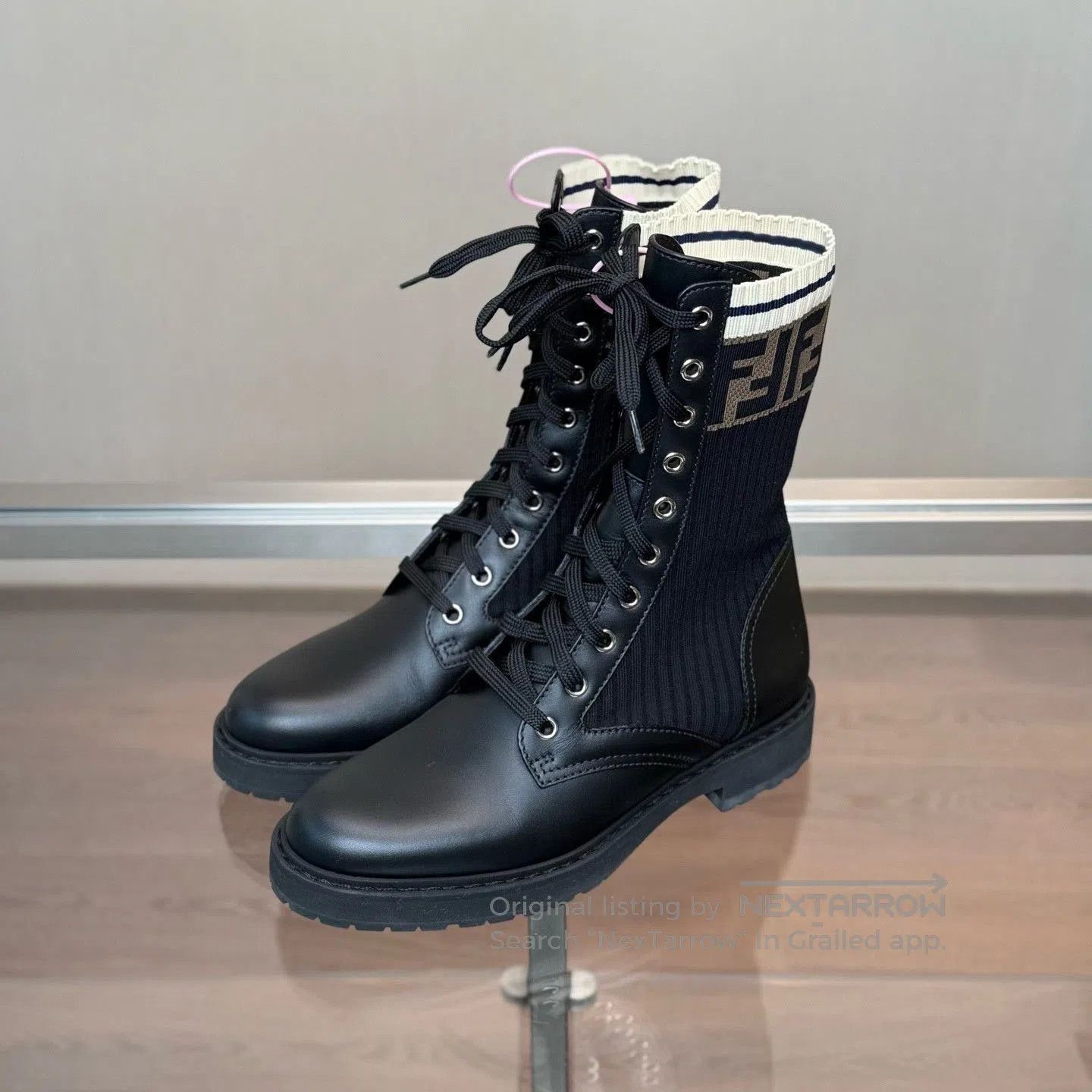Fendi FENDI Rockoko Monogram Martin Boots. Size US 6 / IT 36 - 1 Thumbnail