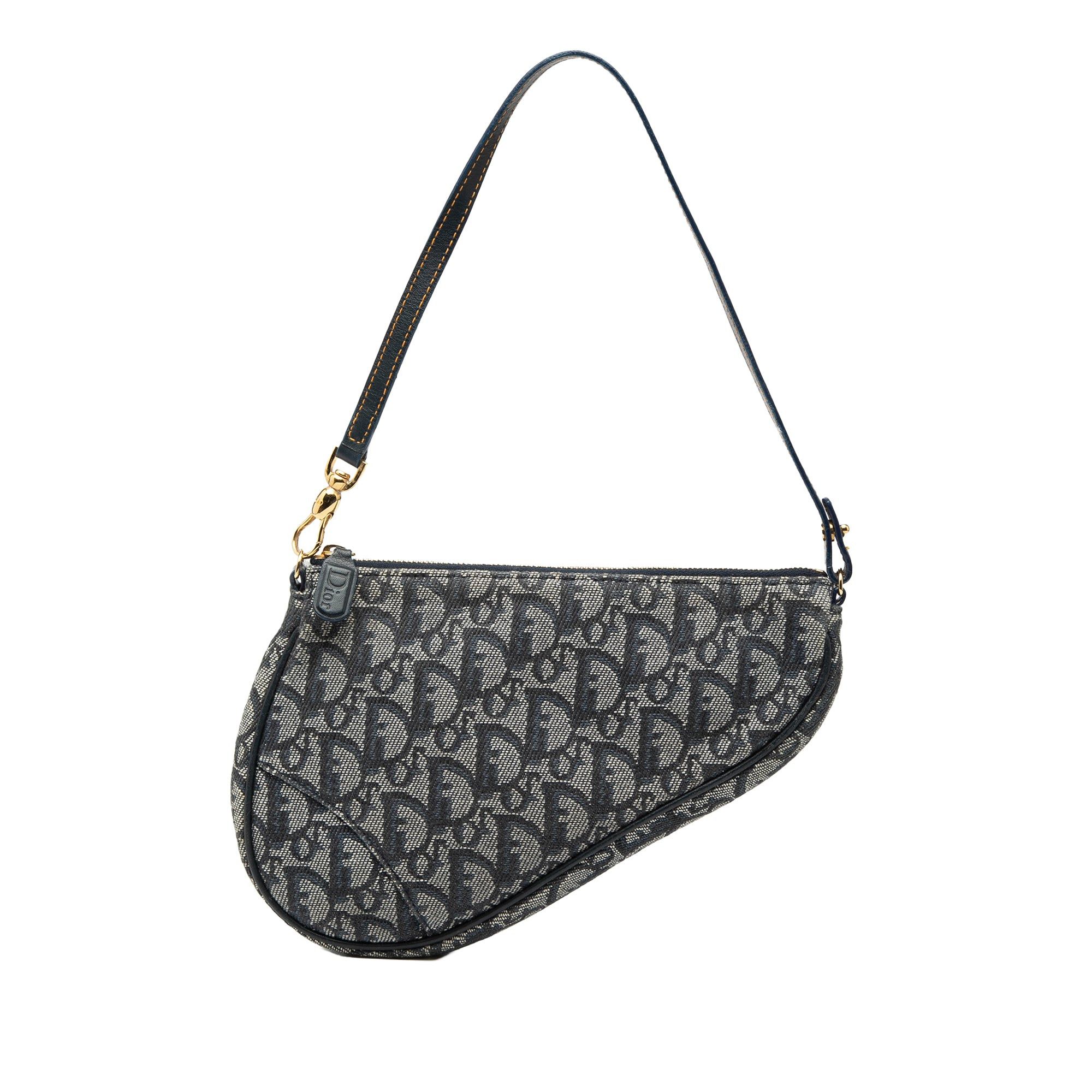Dior Mini Diorissimo Canvas Saddle Pochette Size ONE SIZE - 1 Thumbnail