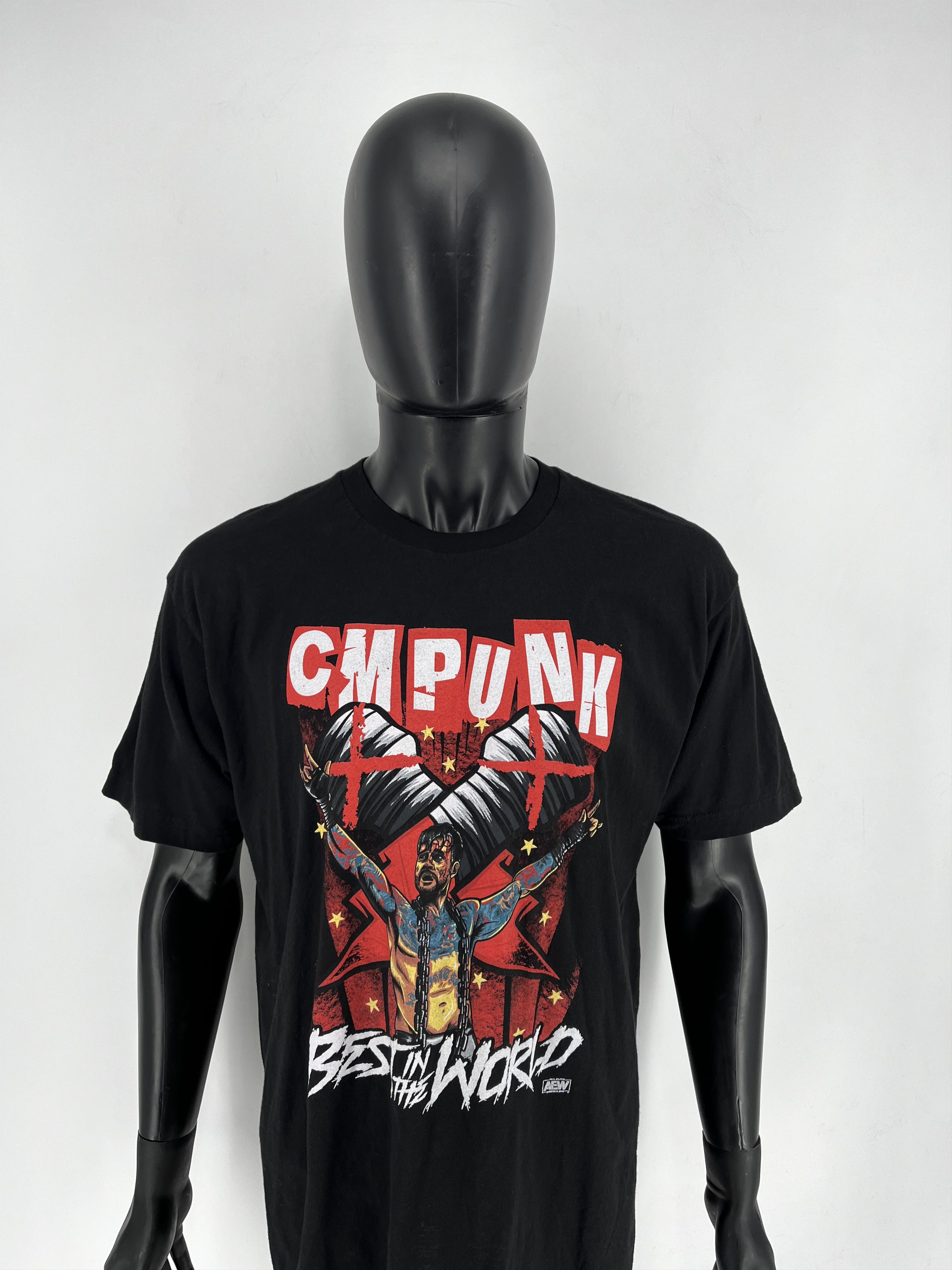 Band Tees × Vintage Vintage Y2K CM Punk WWE Wrestler Black Tee Size XL Size US XL / EU 56 / 4 - 5 Thumbnail