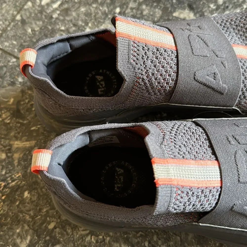 APL APL dark gray/orange accent stripe Techloom Bliss slip on s Size US 7 / IT 37 - 4 Thumbnail