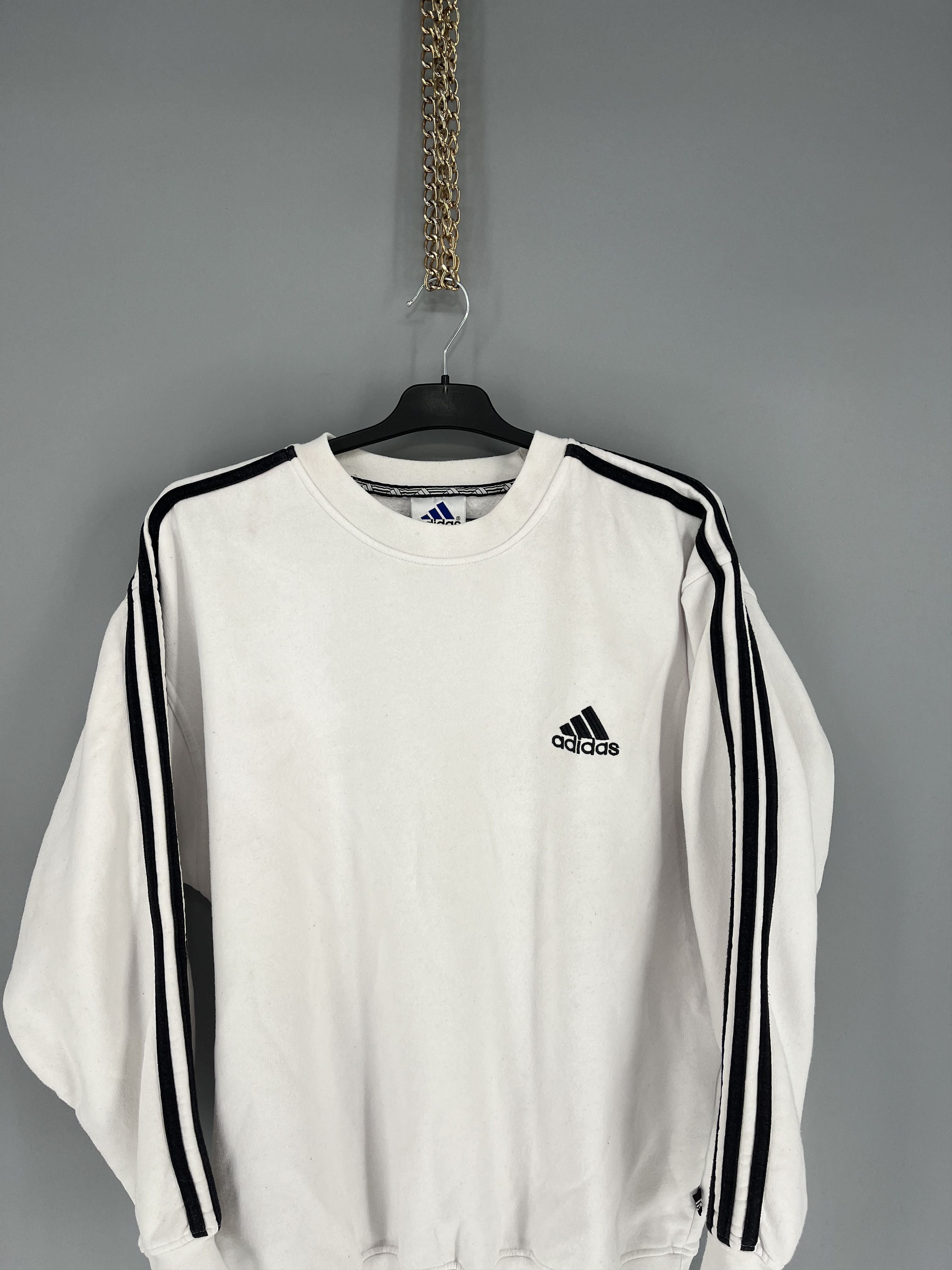 Adidas Vintage Adidas White Embroidery Logos Sweatshirt Crazy Style Size US XL / EU 56 / 4 - 6 Thumbnail
