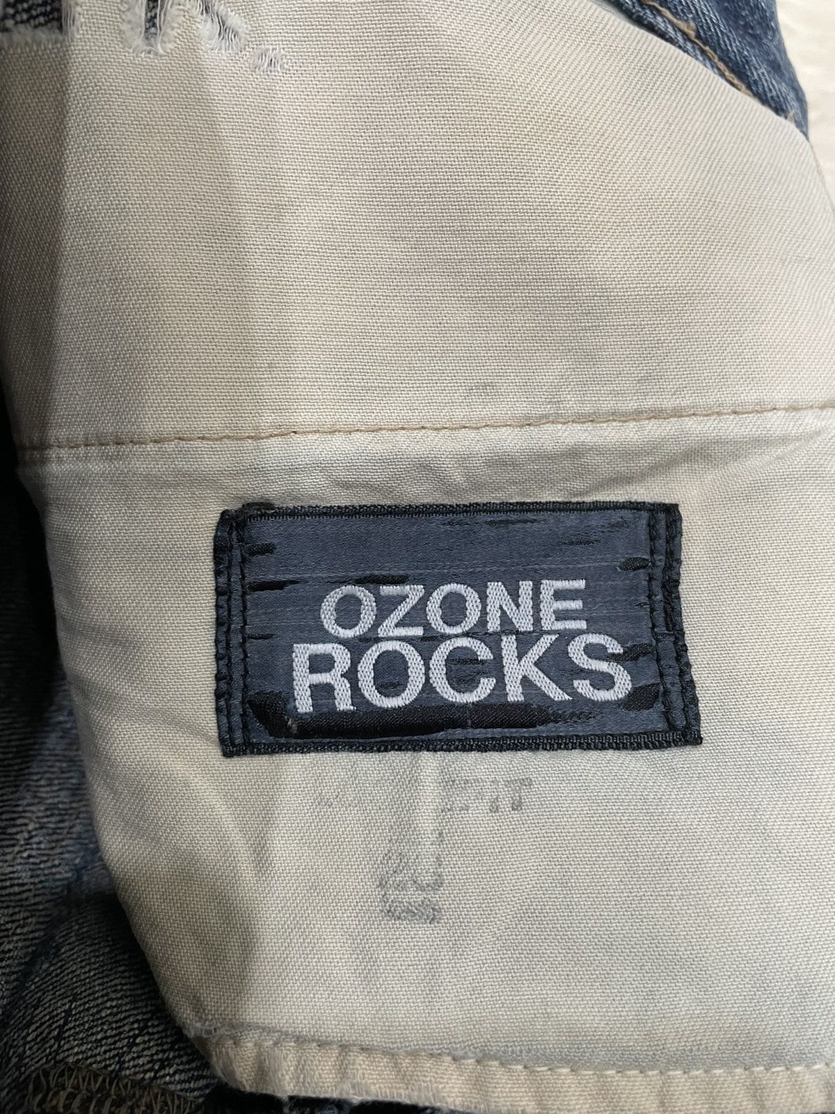 Japanese Brand Ozone Rocks Thrashed Redline Japan Denim Size US 31 - 22 Thumbnail