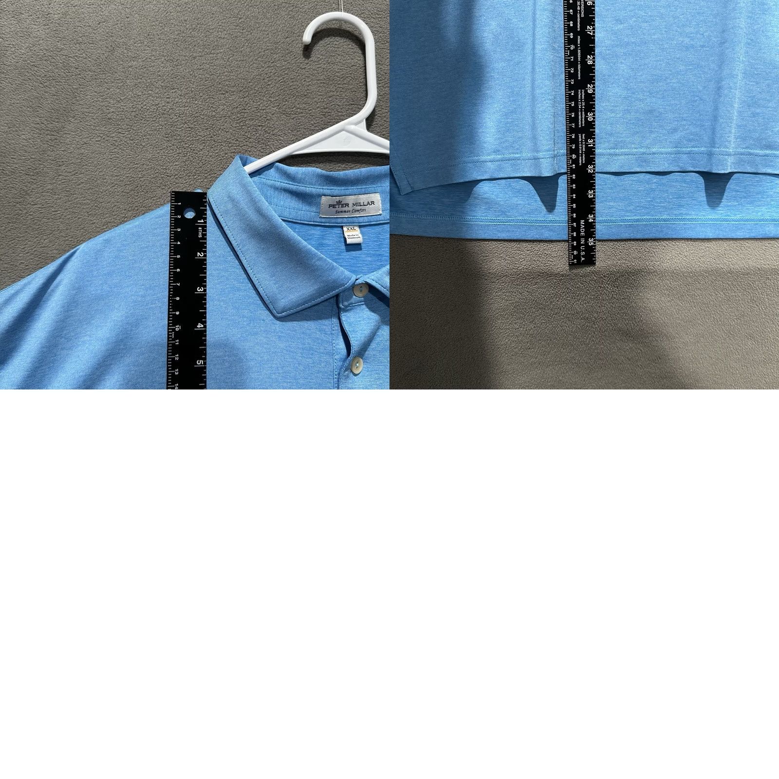 Peter Millar Peter Millar Summer Comfort Shirt Men 2XL Heathered Blue Golf Polo Stretch EUC Size US XXL / EU 58 / 5 - 8 Thumbnail